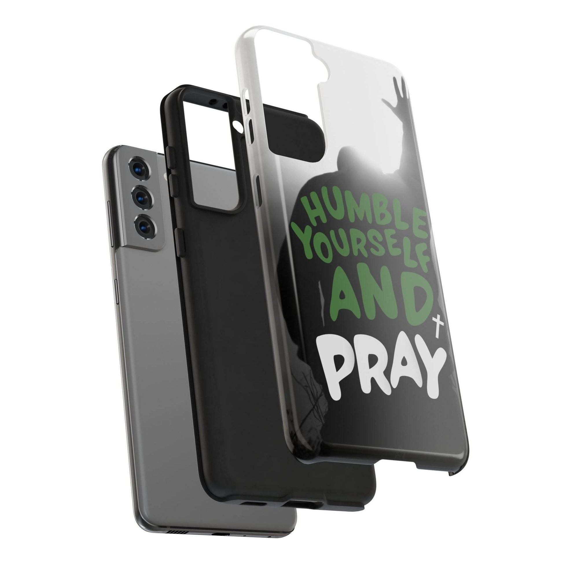 Humble Yourself and Pray Phone Case – Deep Green Faith Design - Harmony + Hope