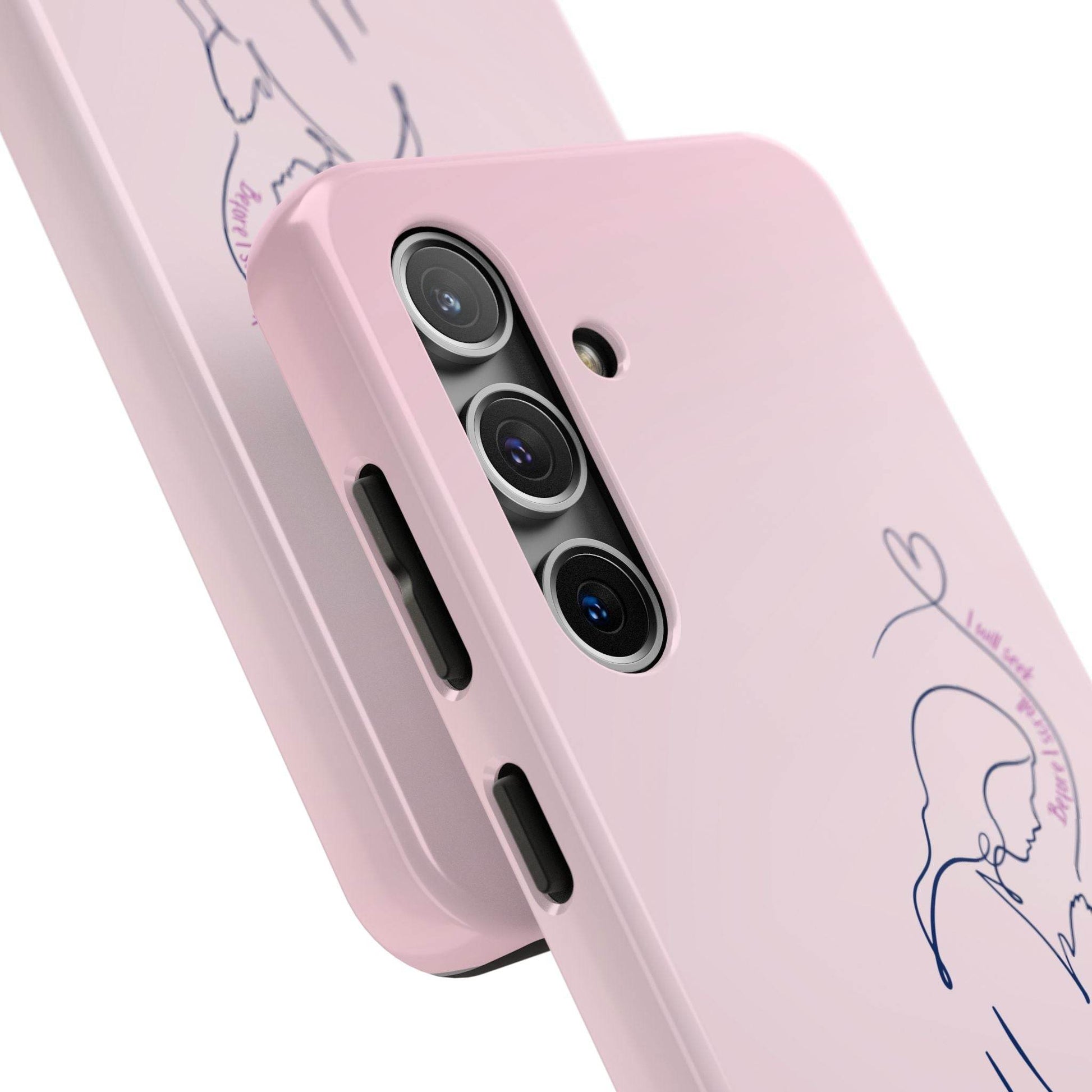 Before I Scroll, I Will Seek Phone Case – Light Pink Christian Cover - Harmony + Hope
