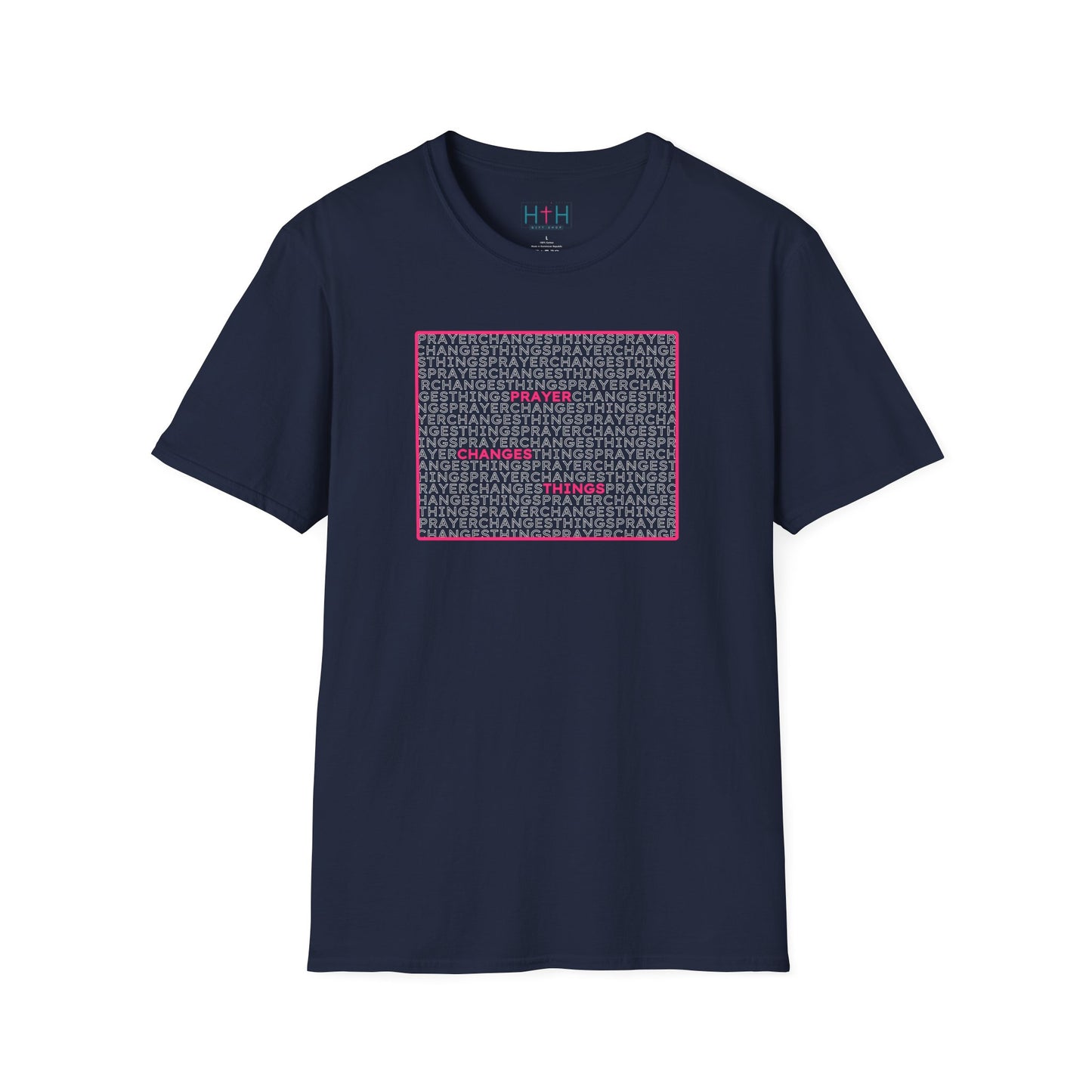 Word Cloud Design "Prayer Changes Things" - Inspirational Unisex T-Shirt