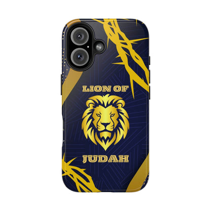 Majesty & Mercy Inspirational Phone Case – Gold Lion & Crown of Thorns - Harmony + Hope