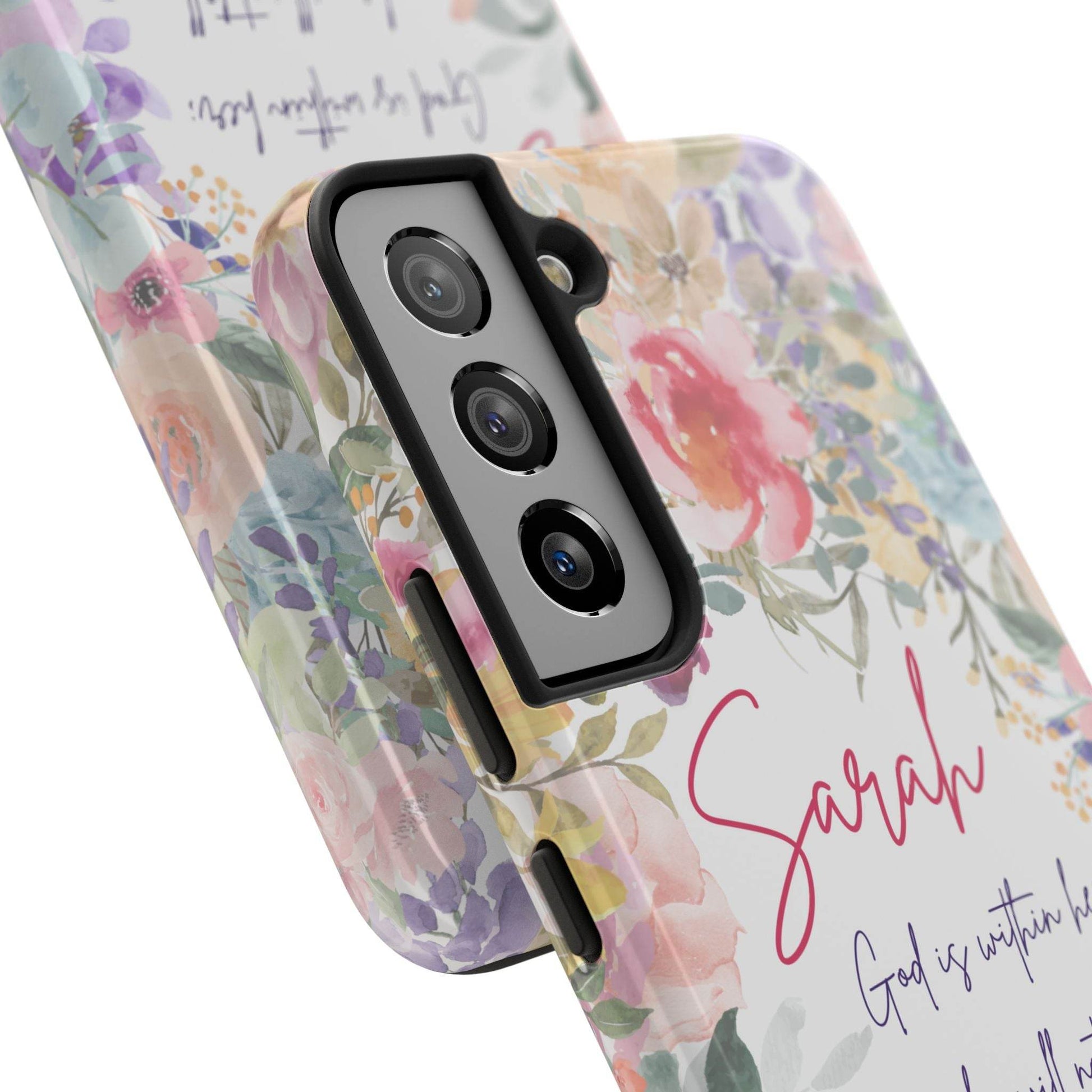 Strength & Beauty in Bloom Phone Case – Christian Scripture Design - Harmony + Hope