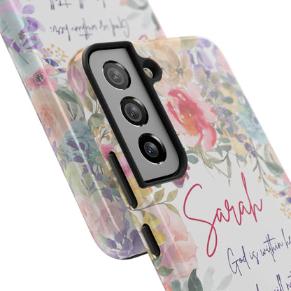 Strength & Beauty in Bloom Phone Case – Christian Scripture Design - Harmony + Hope