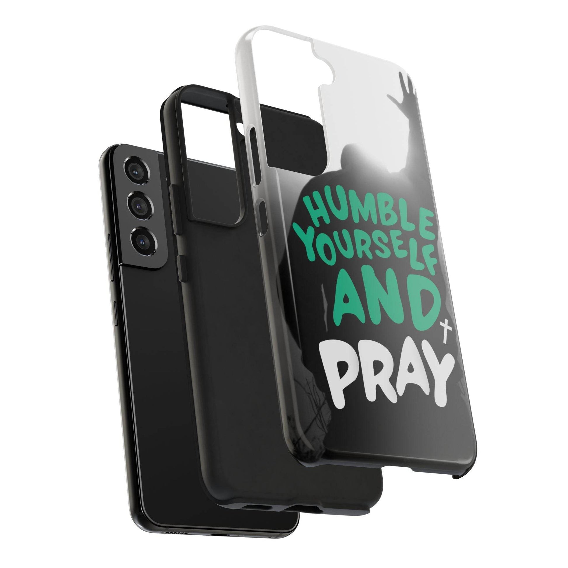 Humble Yourself and Pray Phone Case – Teal Christian Reminder - Harmony + Hope