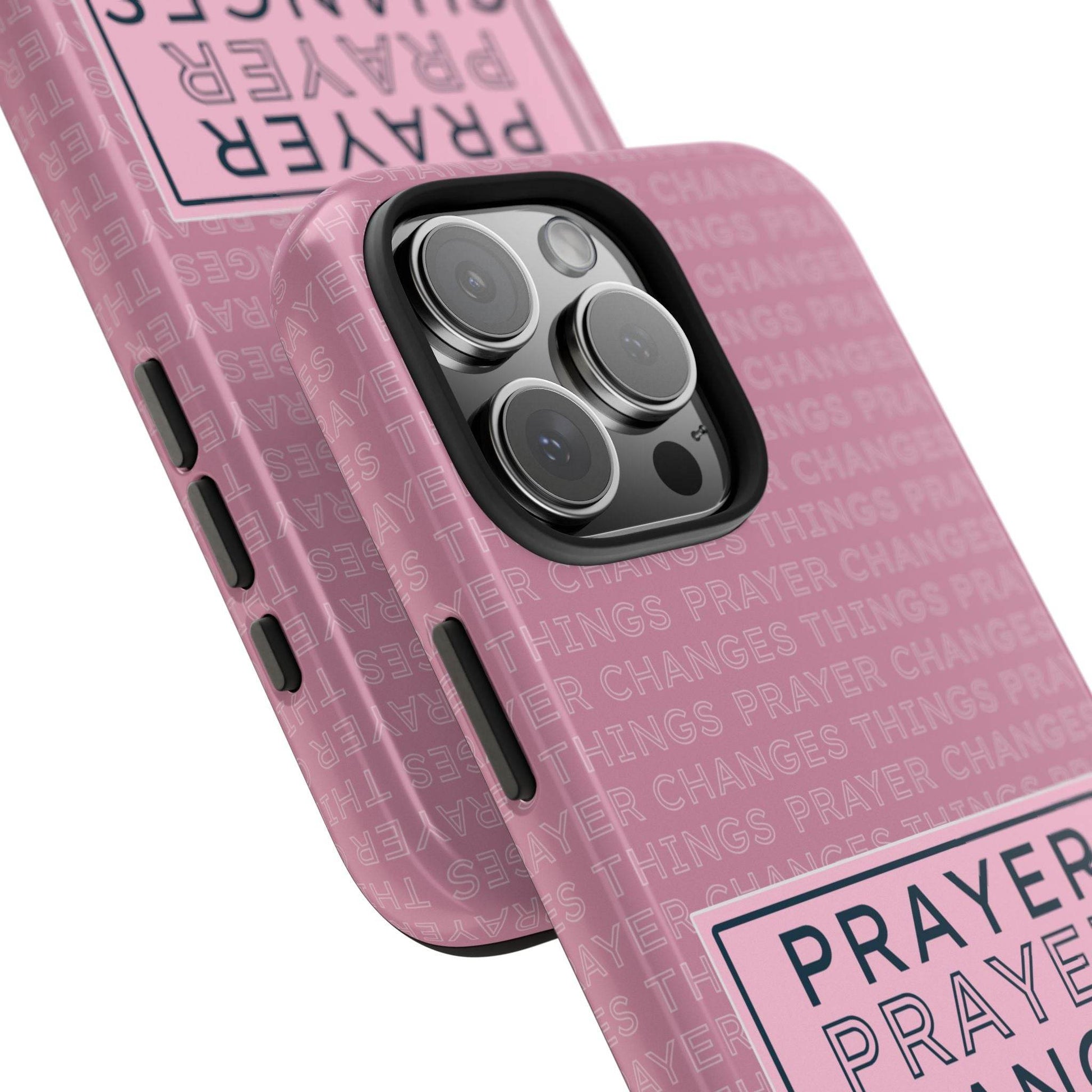 Prayer Changes Things Phone Case – Mauve Pink Faith Design - Harmony + Hope