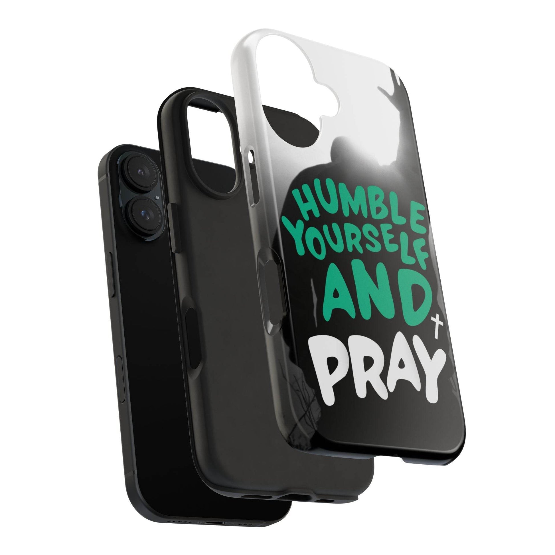 Humble Yourself and Pray Phone Case – Teal Christian Reminder - Harmony + Hope