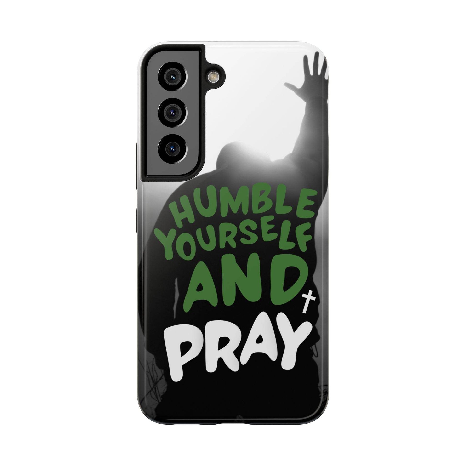 Humble Yourself and Pray Phone Case – Deep Green Faith Design - Harmony + Hope