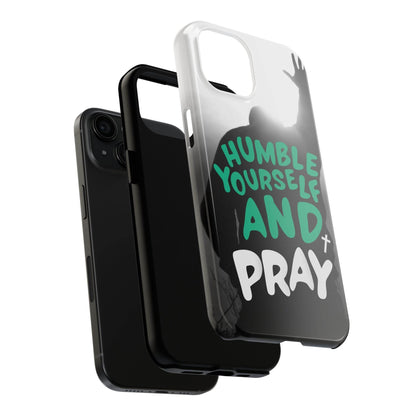 Humble Yourself and Pray Phone Case – Teal Christian Reminder - Harmony + Hope