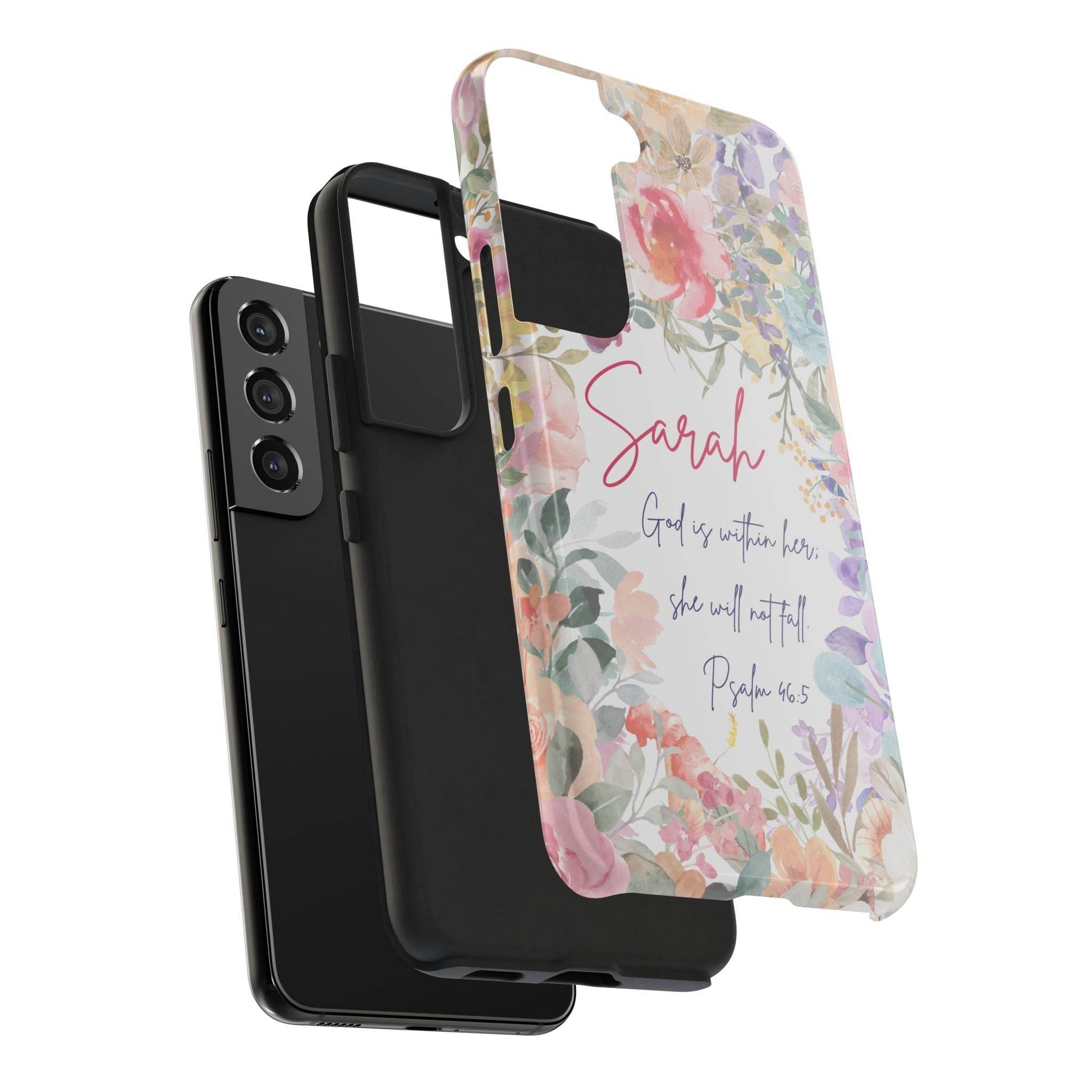 Strength & Beauty in Bloom Phone Case – Christian Scripture Design - Harmony + Hope