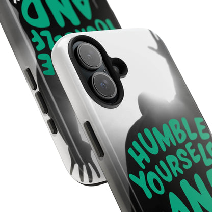 Humble Yourself and Pray Phone Case – Teal Christian Reminder - Harmony + Hope