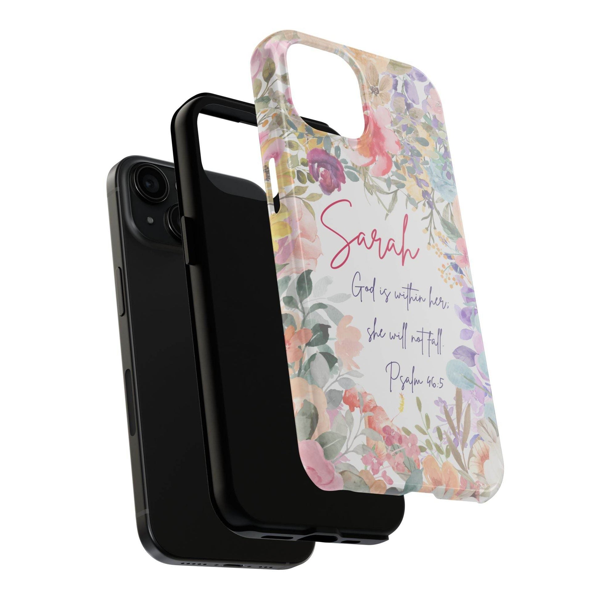 Strength & Beauty in Bloom Phone Case – Christian Scripture Design - Harmony + Hope