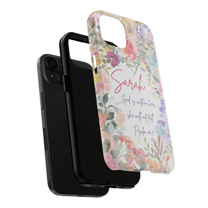Strength & Beauty in Bloom Phone Case – Christian Scripture Design - Harmony + Hope