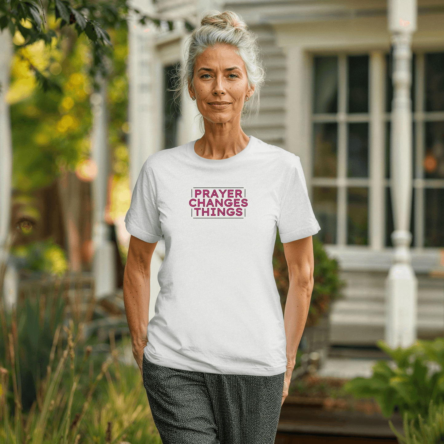 Faith in Motion - Prayer Changes Things Inspirational Unisex T-Shirt - Harmony + Hope