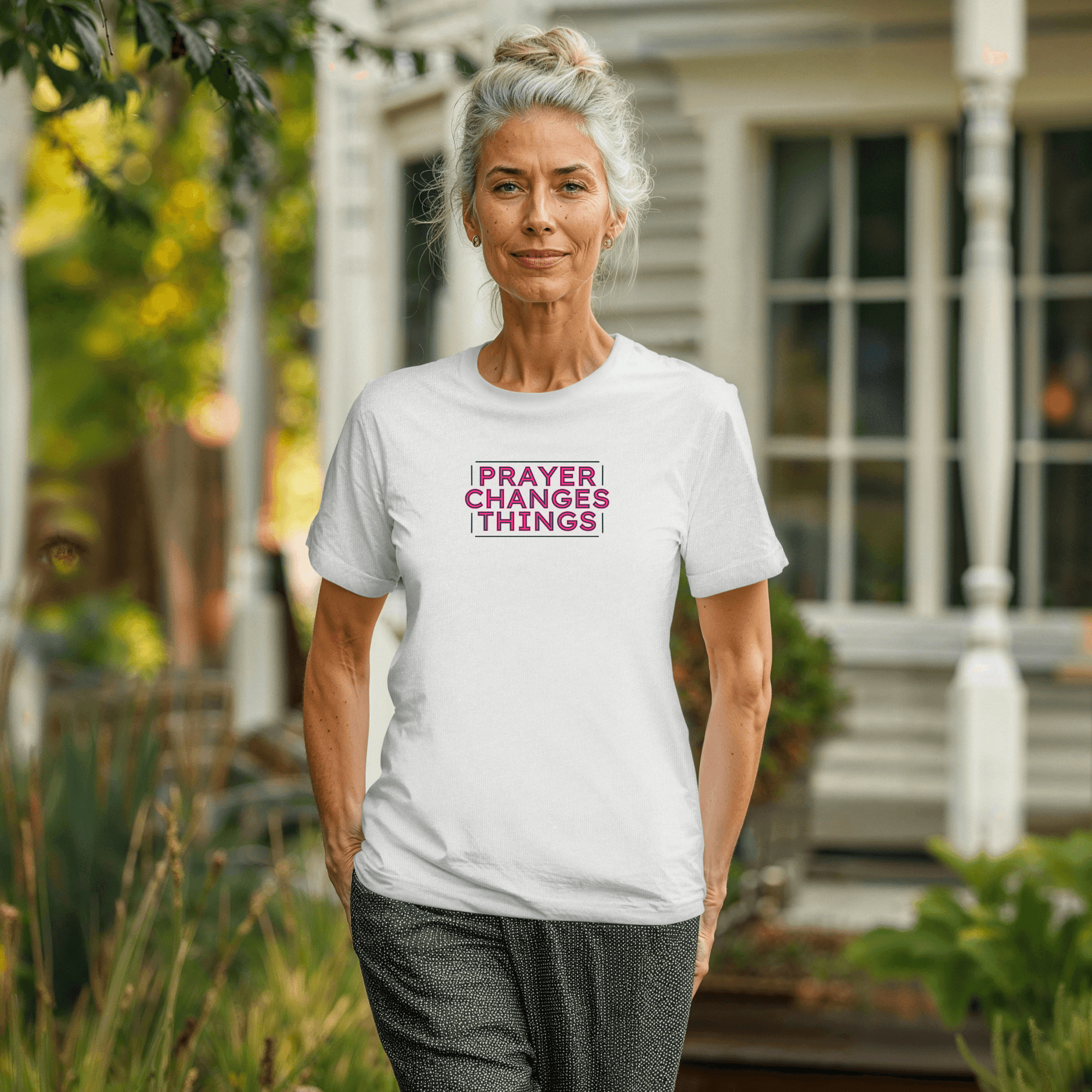 Faith in Motion - Prayer Changes Things Inspirational Unisex T-Shirt - Harmony + Hope