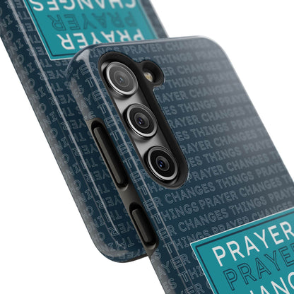 Prayer Changes Things Phone Case – Navy Blue Faith Design - Harmony + Hope