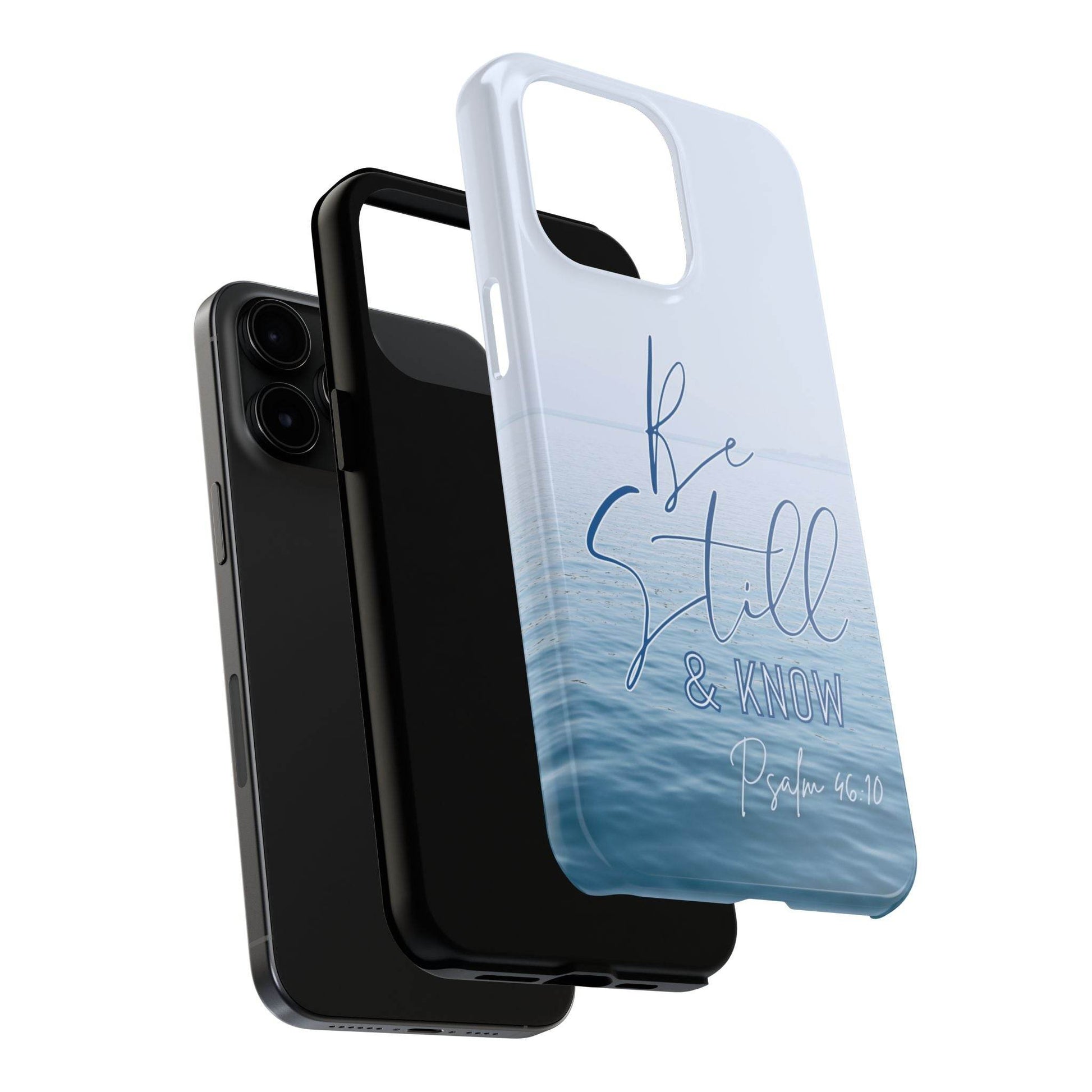 Stillness & Strength Phone Case – Psalm 46:10 Scripture Design - Harmony + Hope