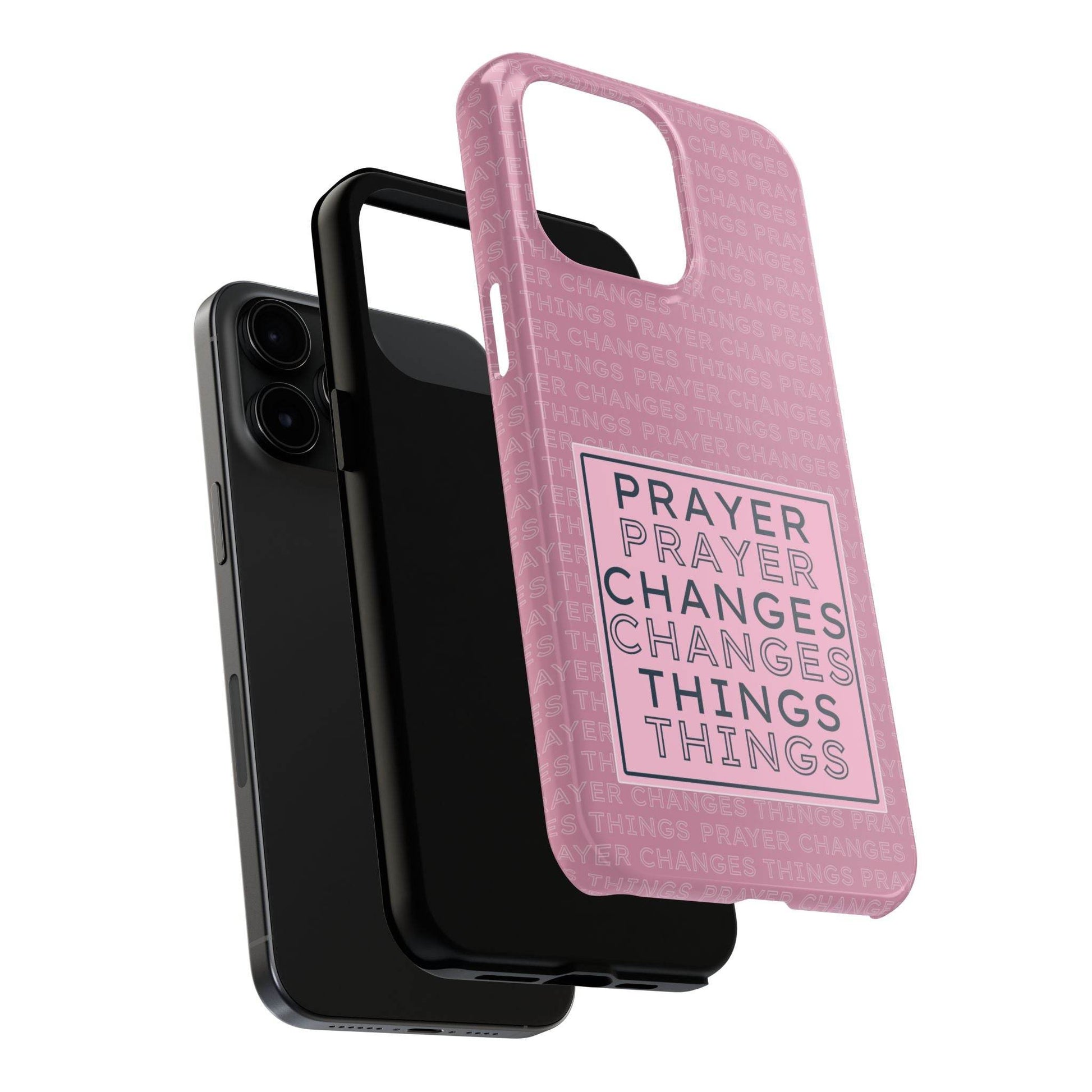 Prayer Changes Things Phone Case – Mauve Pink Faith Design - Harmony + Hope