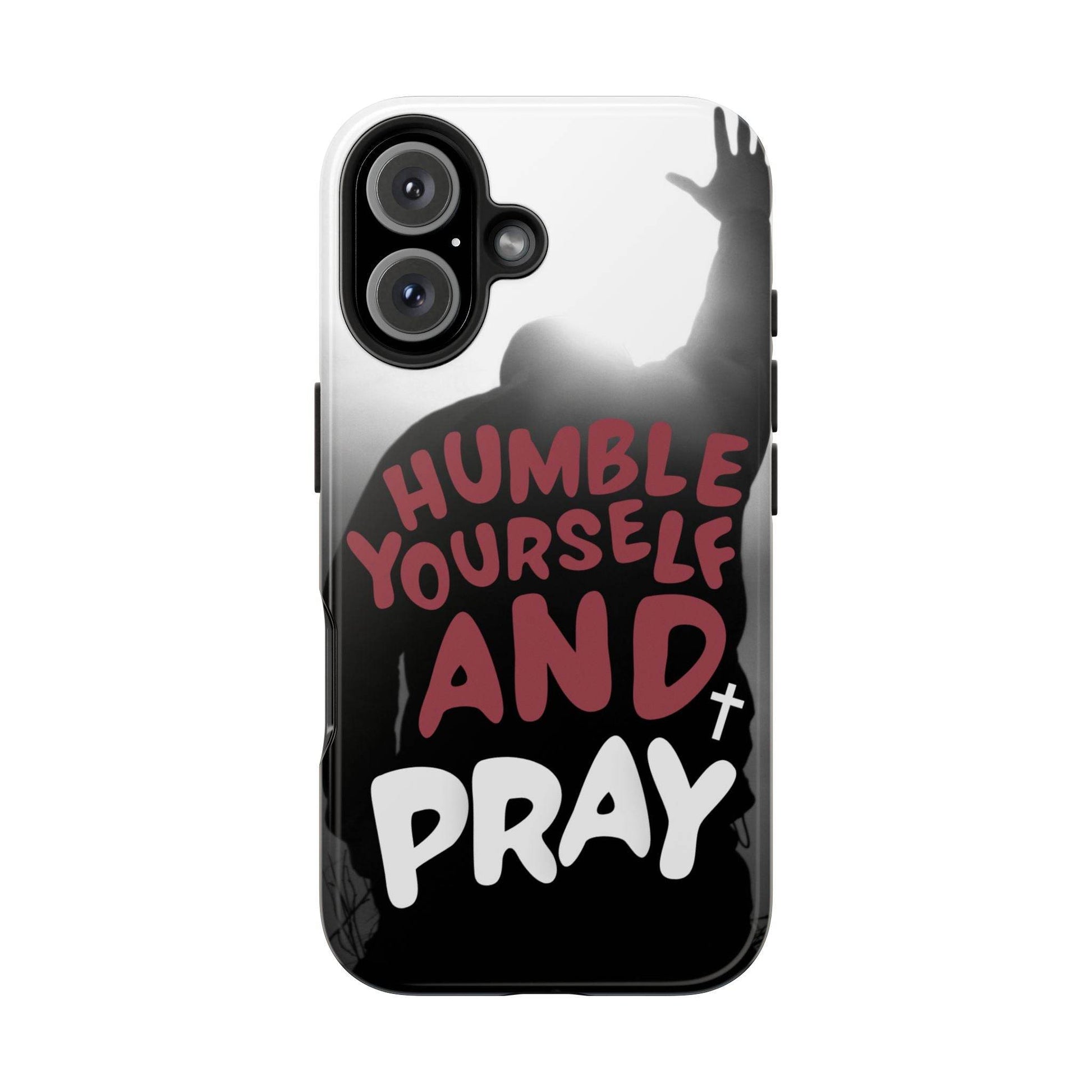 Humble Yourself and Pray Phone Case – Red Statement of Faith - Harmony + Hope