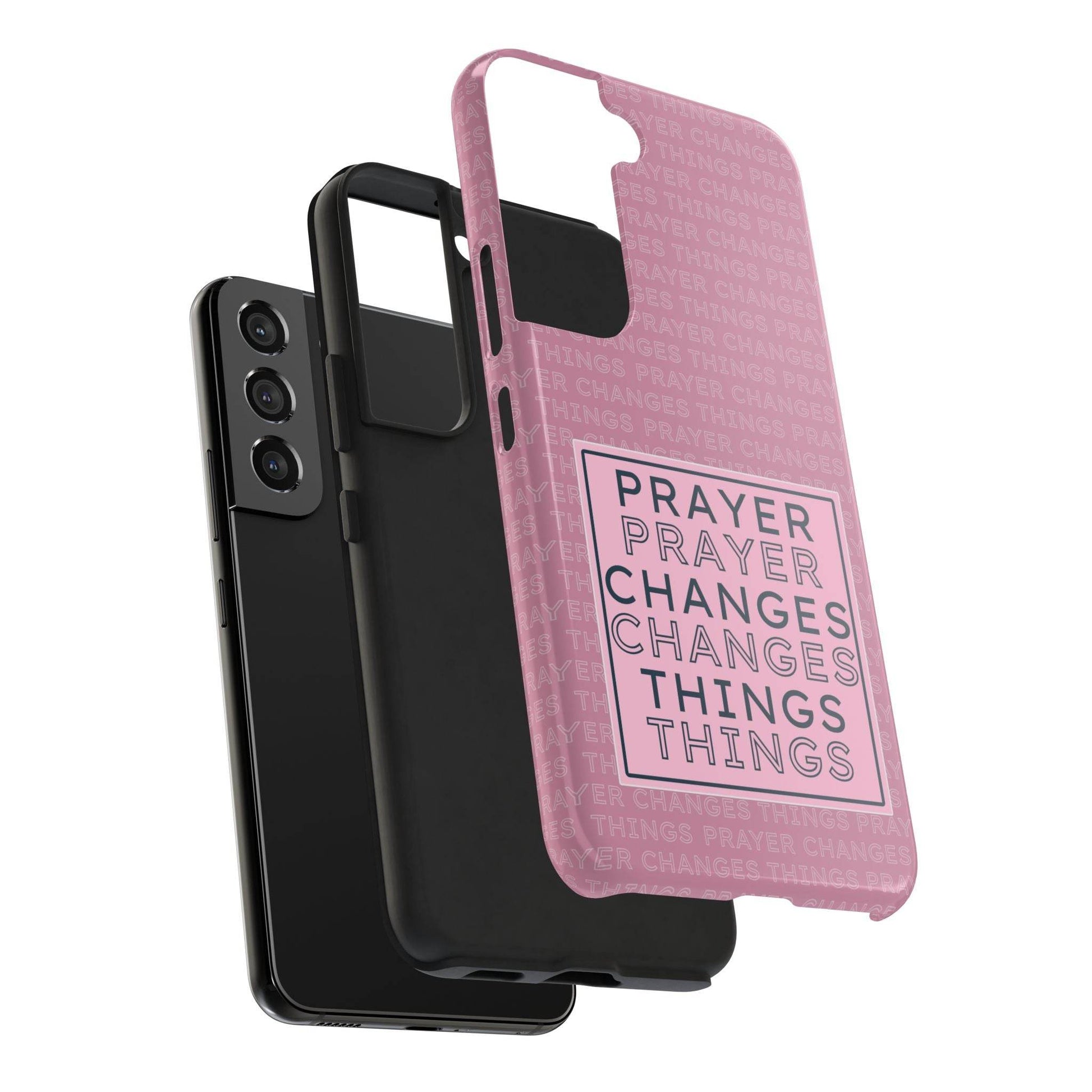 Prayer Changes Things Phone Case – Mauve Pink Faith Design - Harmony + Hope