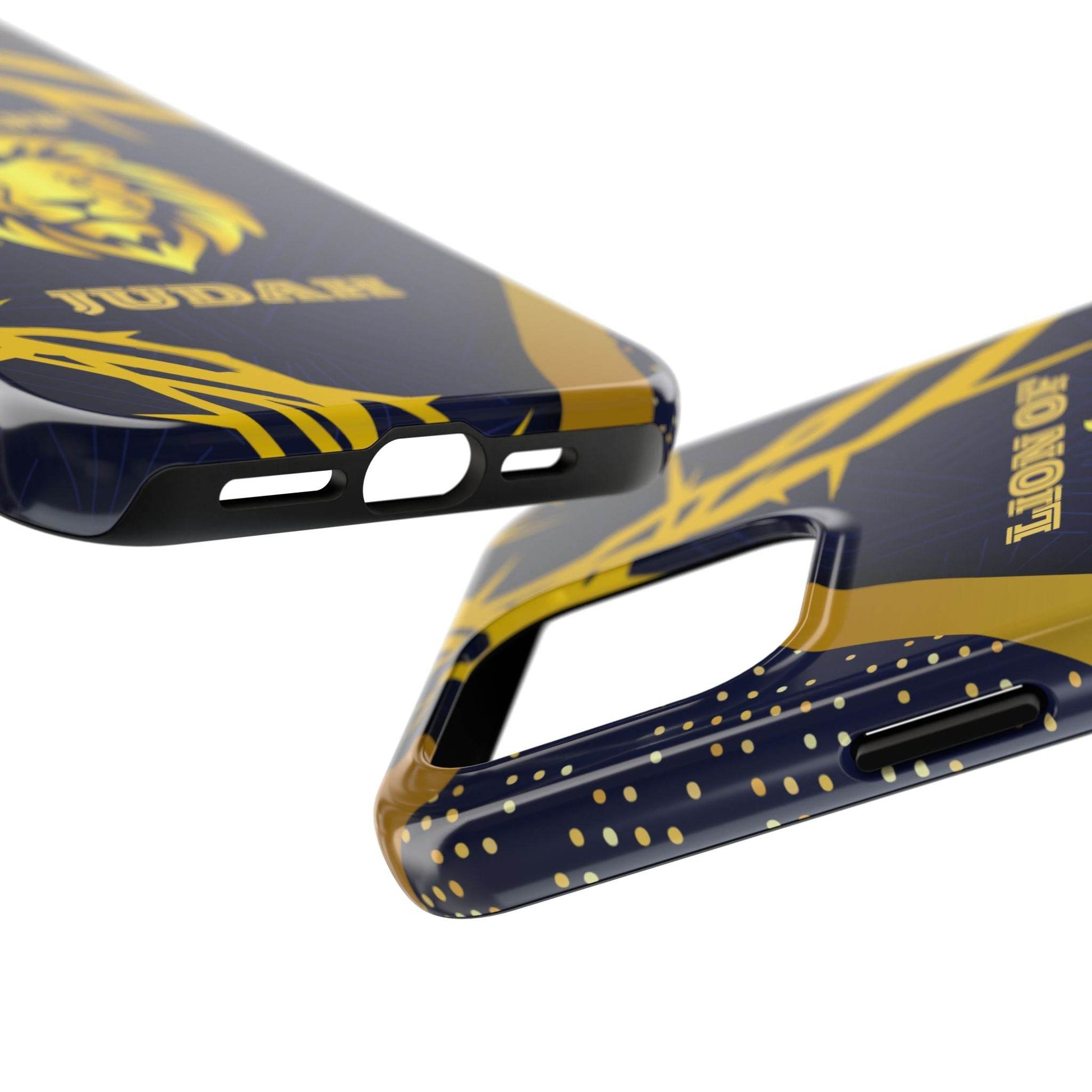 Majesty & Mercy Inspirational Phone Case – Gold Lion & Crown of Thorns - Harmony + Hope