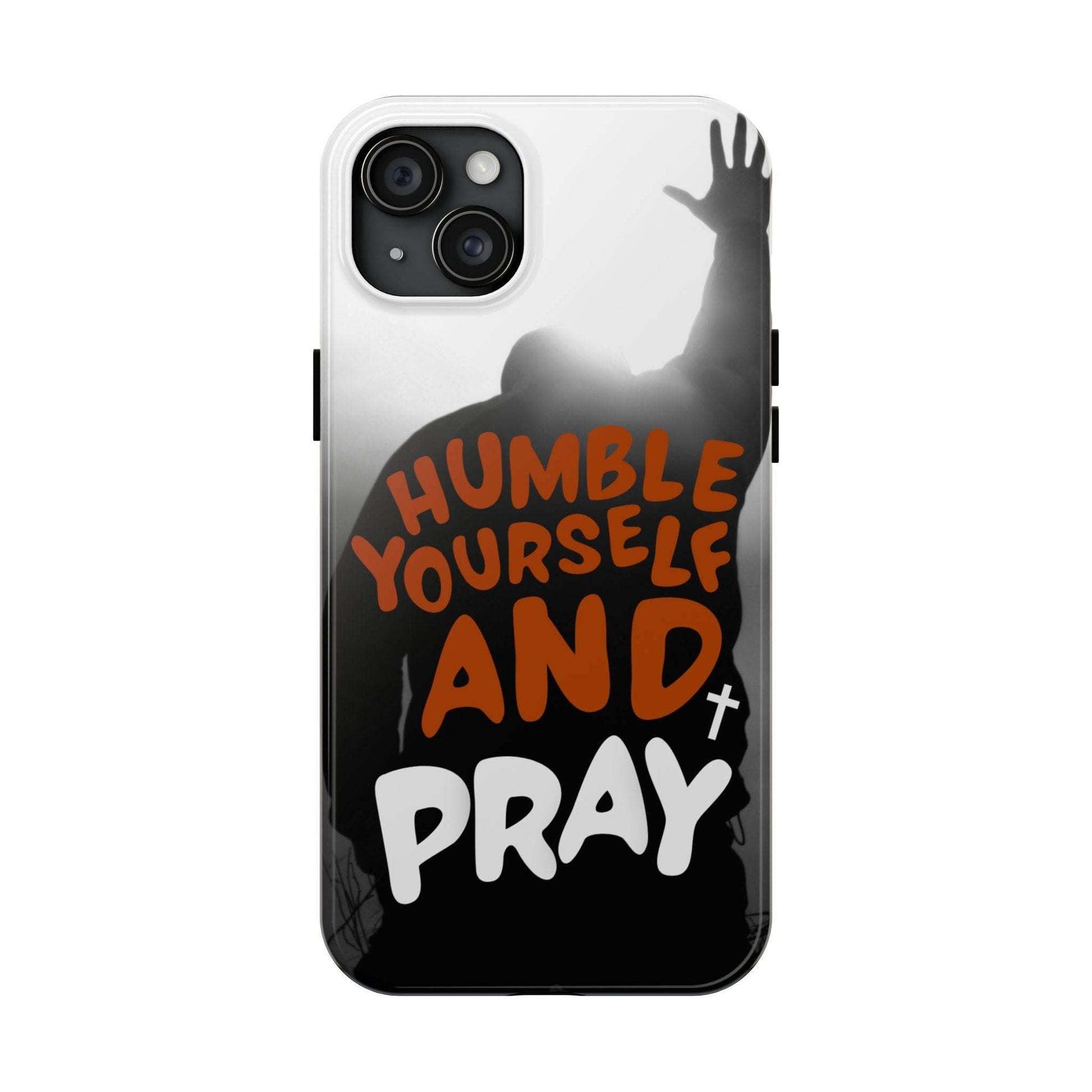 Humble Yourself and Pray Phone Case – Warm Orange Scripture Design - Harmony + Hope
