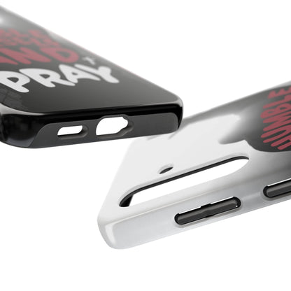 Humble Yourself and Pray Phone Case – Red Statement of Faith - Harmony + Hope
