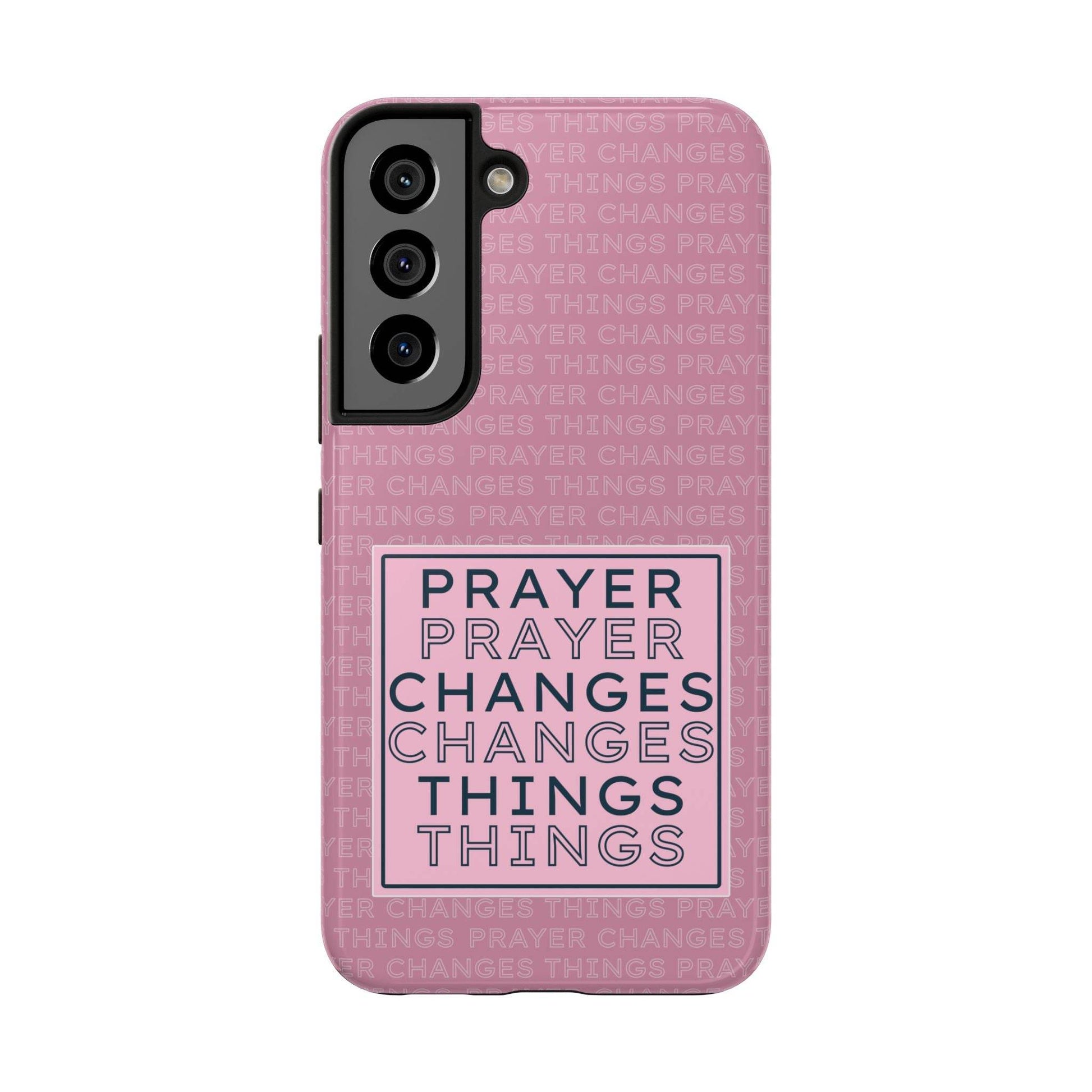 Prayer Changes Things Phone Case – Mauve Pink Faith Design - Harmony + Hope
