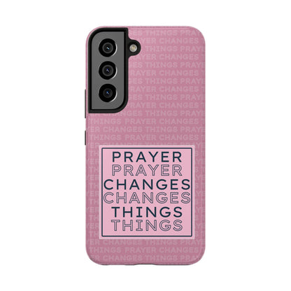 Prayer Changes Things Phone Case – Mauve Pink Faith Design - Harmony + Hope