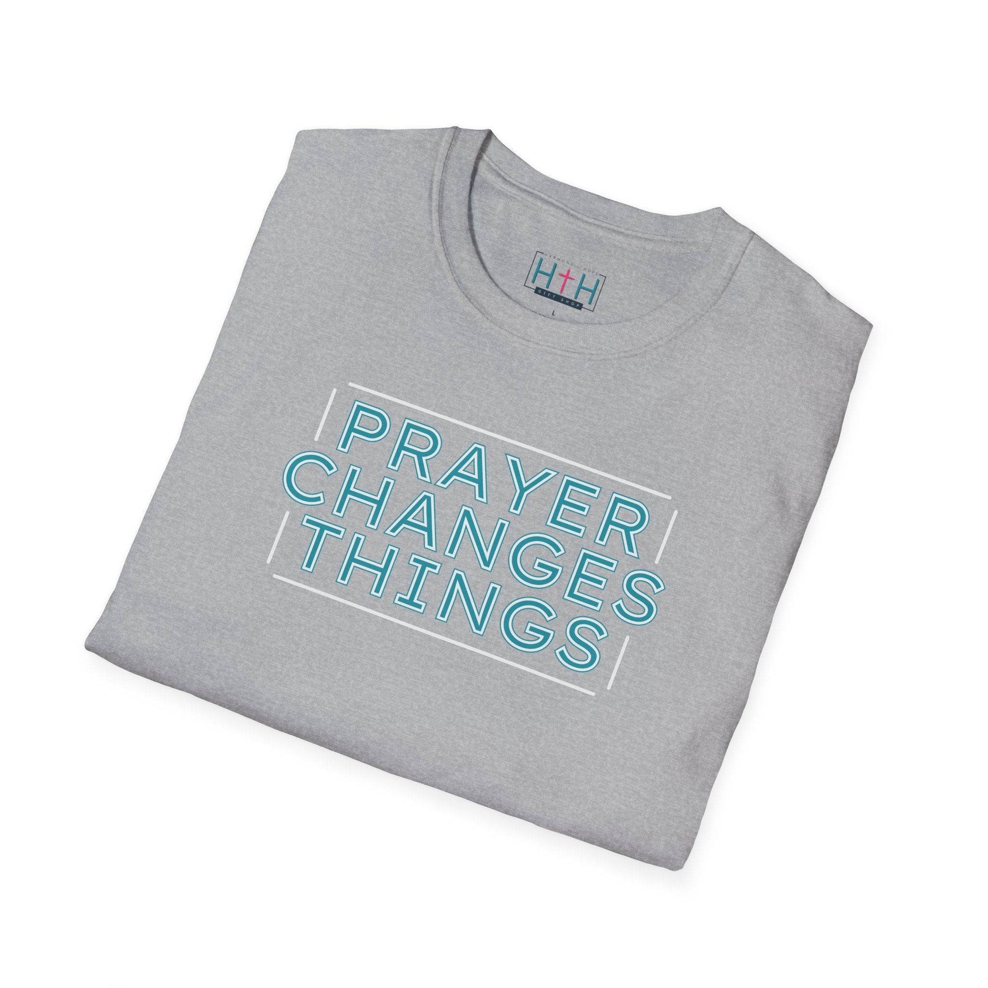Faith in Motion - Prayer Changes Things Inspirational Unisex T-Shirt - Harmony + Hope