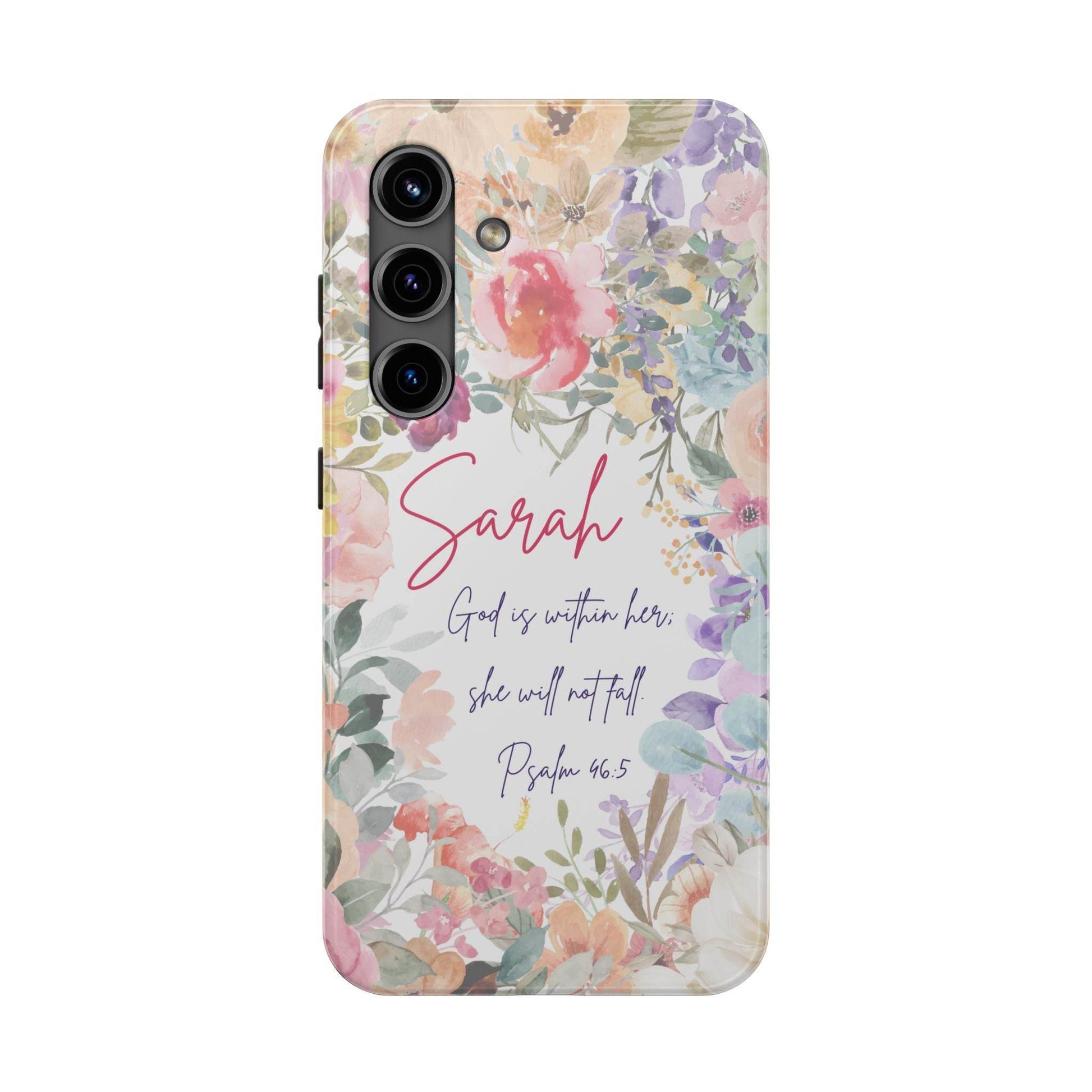 Strength & Beauty in Bloom Phone Case – Christian Scripture Design - Harmony + Hope