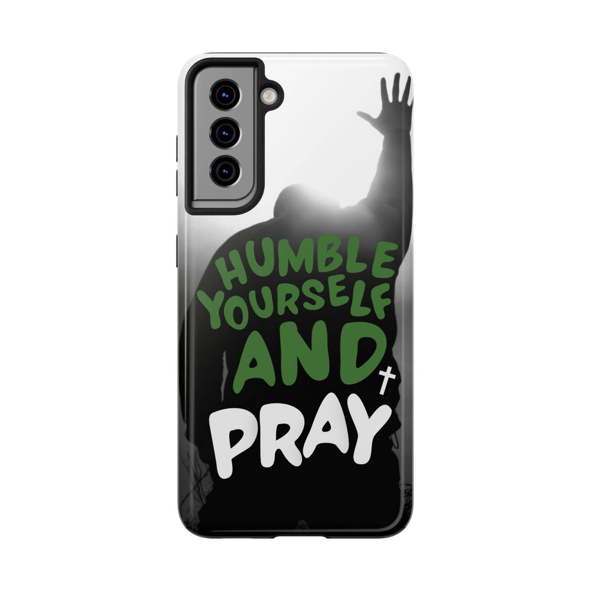 Humble Yourself and Pray Phone Case – Deep Green Faith Design - Harmony + Hope