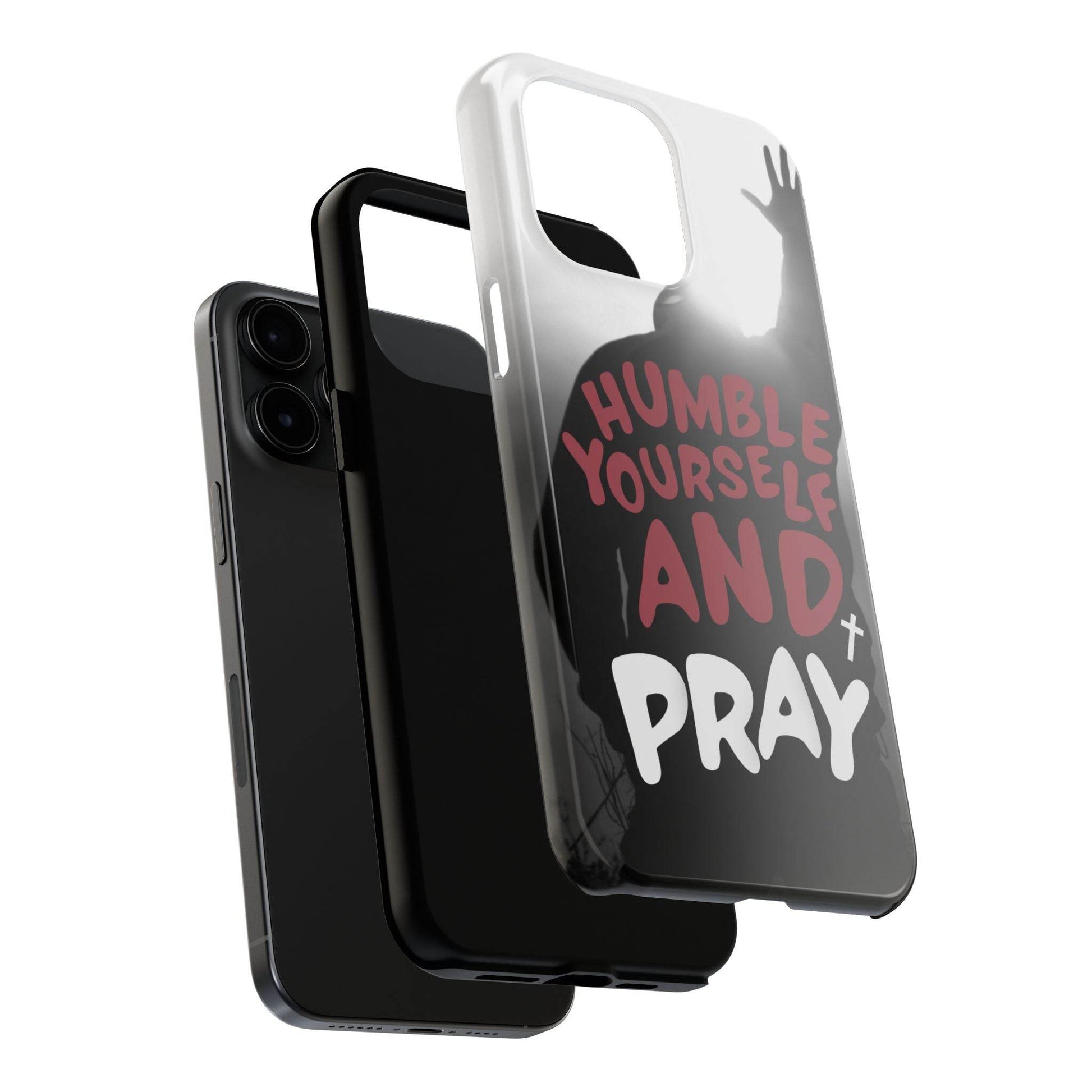 Humble Yourself and Pray Phone Case – Red Statement of Faith - Harmony + Hope