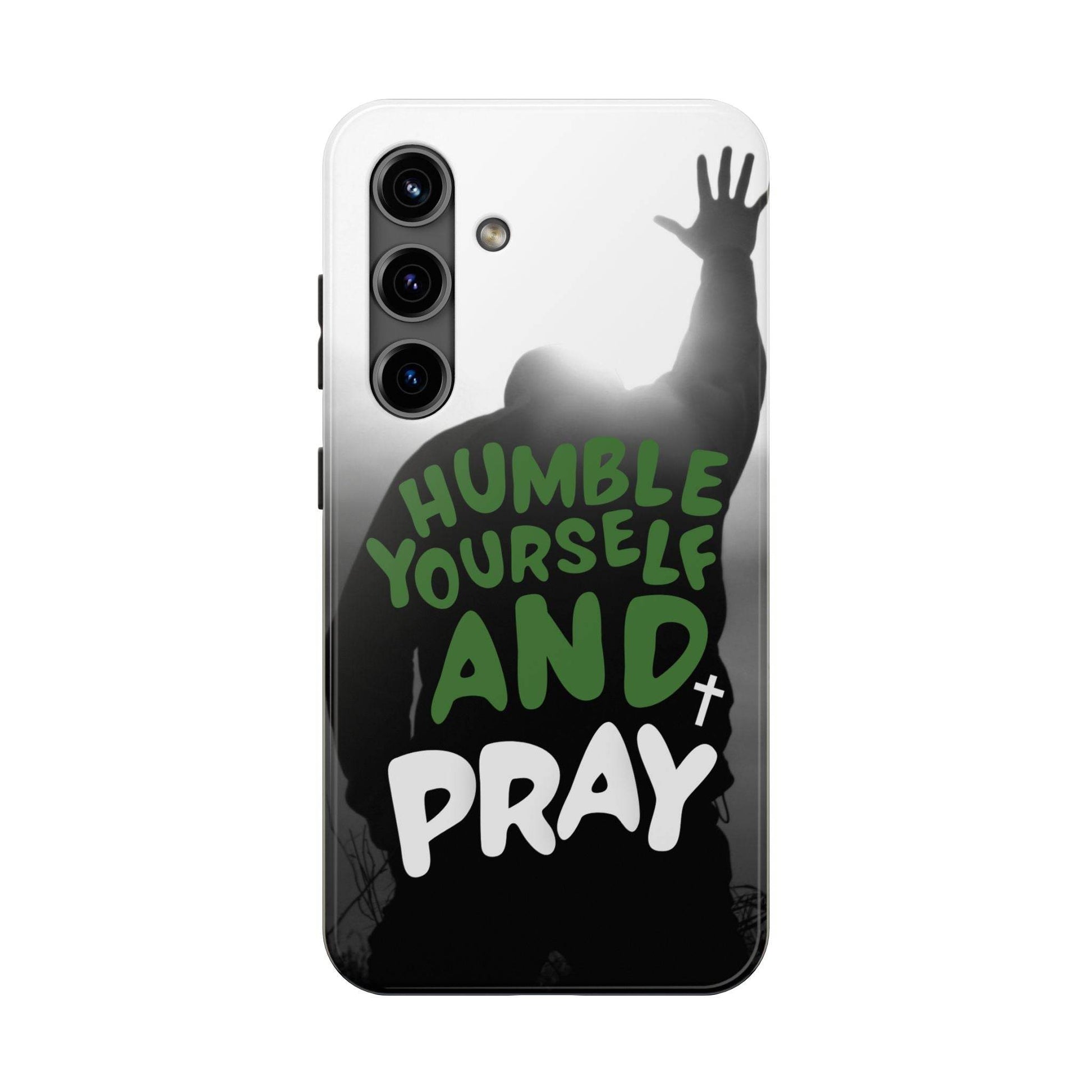Humble Yourself and Pray Phone Case – Deep Green Faith Design - Harmony + Hope