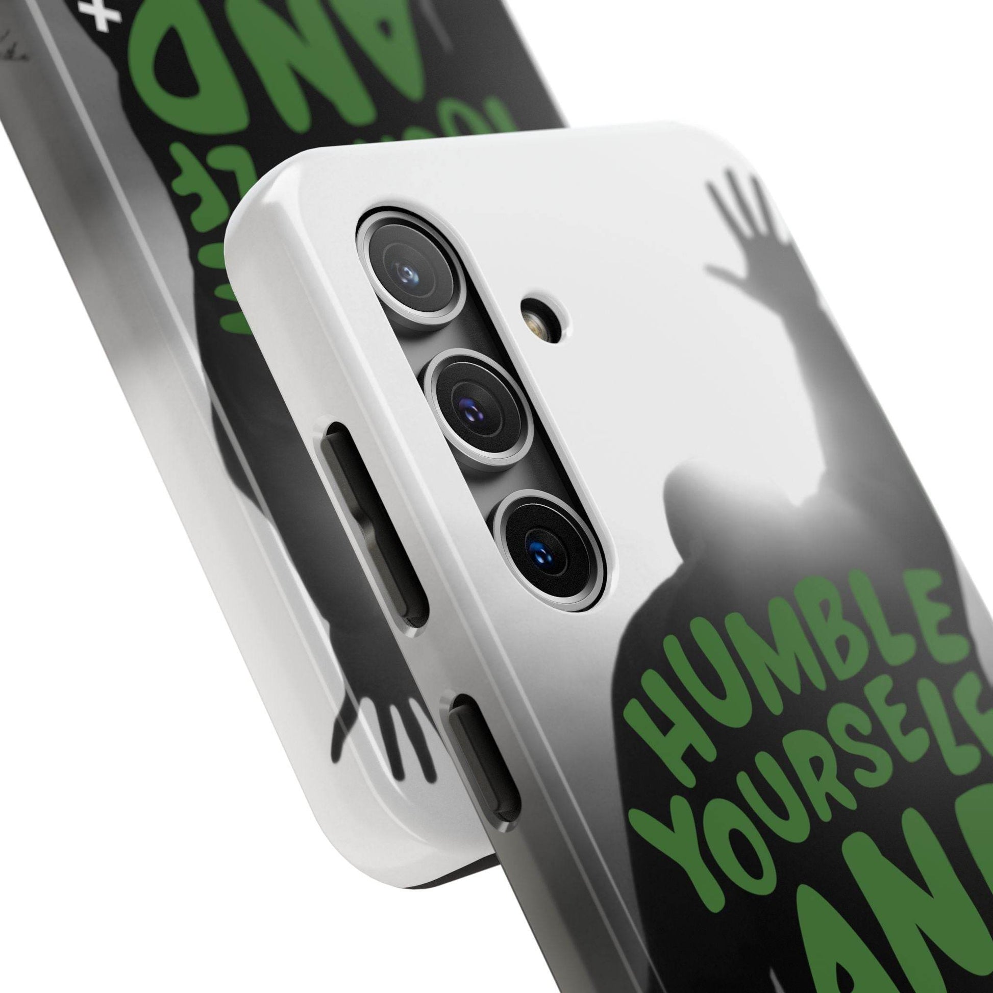 Humble Yourself and Pray Phone Case – Deep Green Faith Design - Harmony + Hope