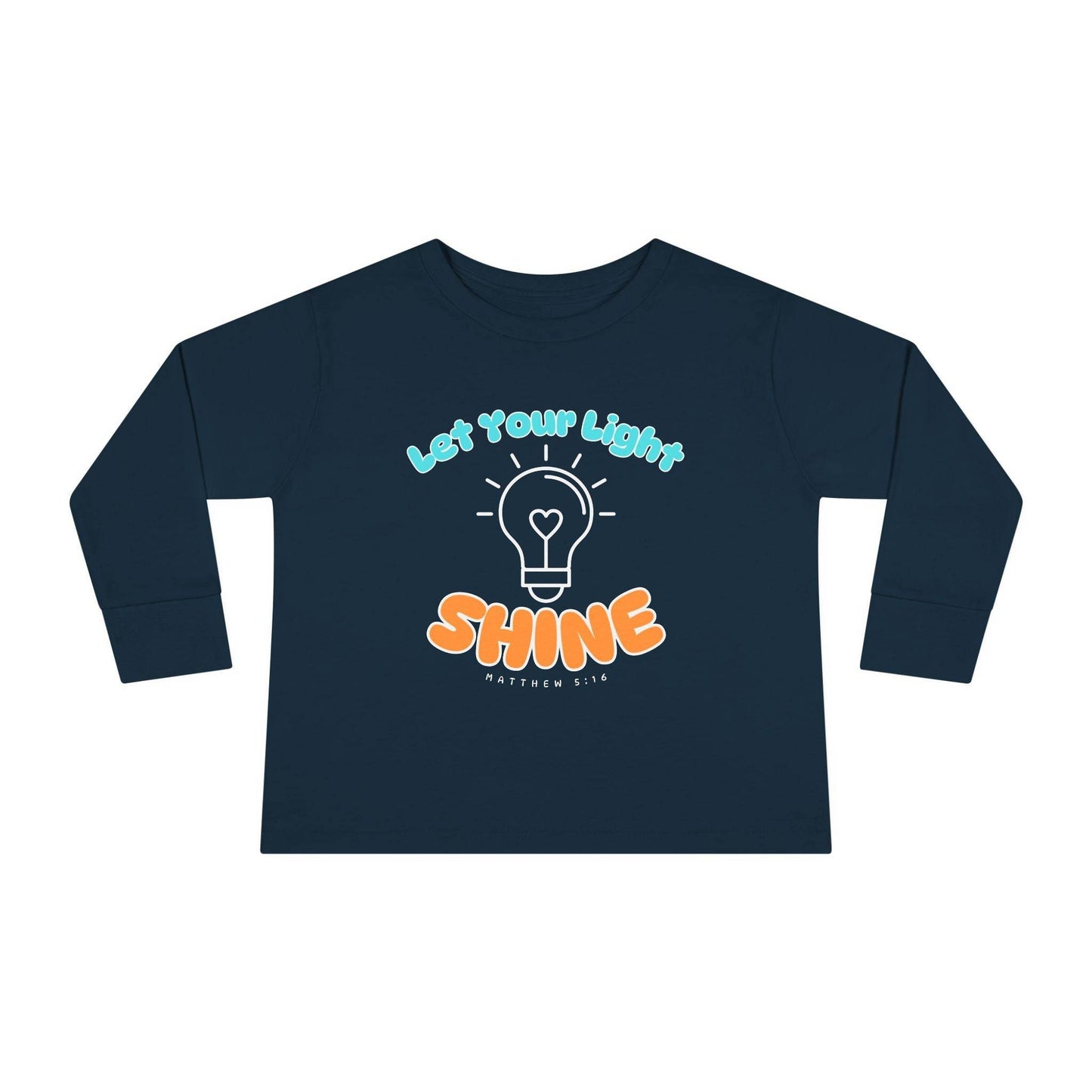 Let Your Light Shine – Kids' Long Sleeve Tee (Matthew 5:16) - Harmony + Hope