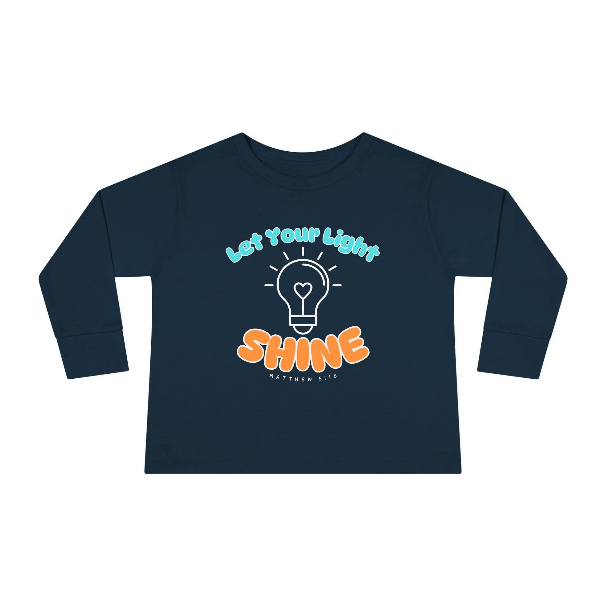 Let Your Light Shine – Kids' Long Sleeve Tee (Matthew 5:16) - Harmony + Hope
