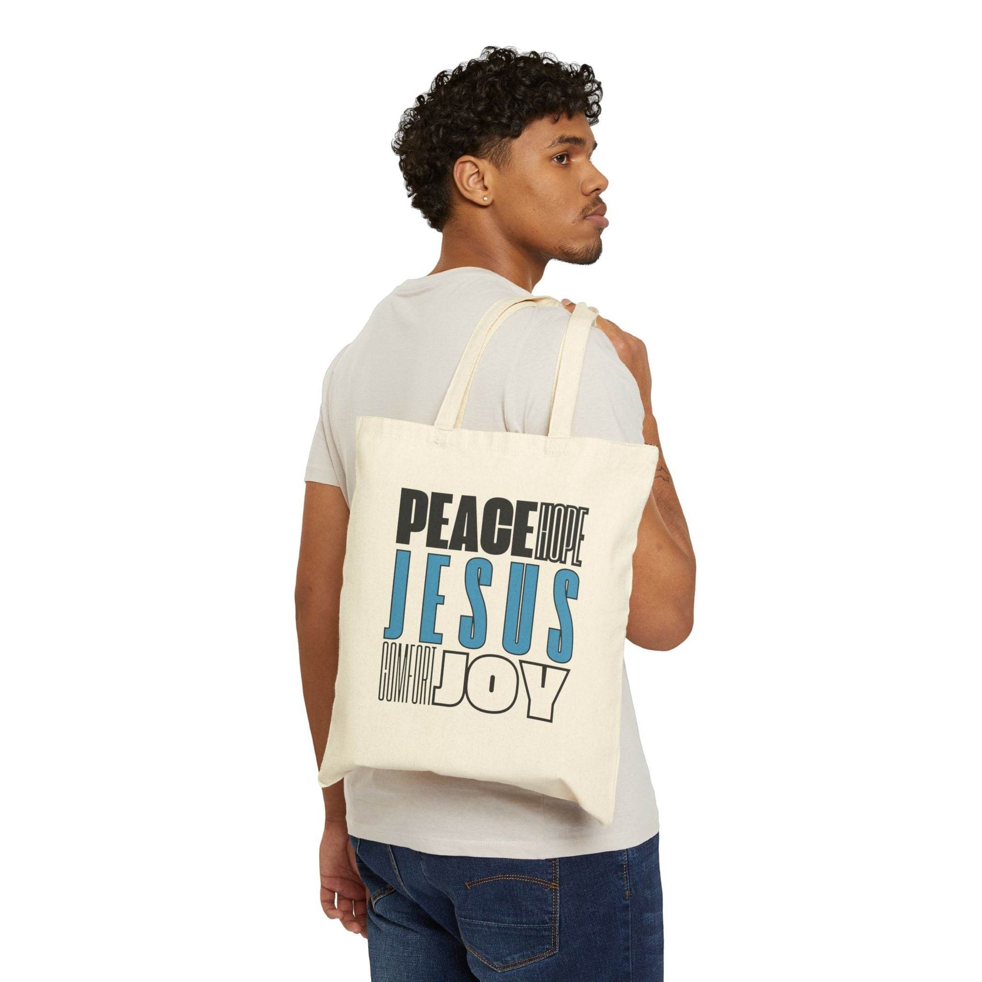 Jesus Canvas Tote Bag – Natural or Black Faith Tote - Harmony + Hope