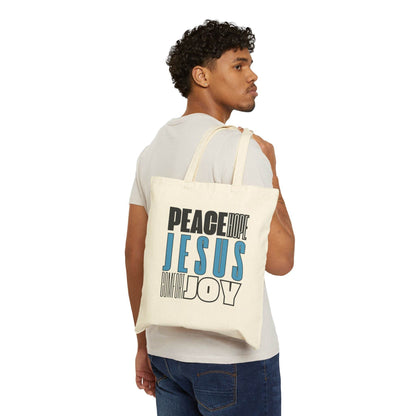 Jesus Canvas Tote Bag – Natural or Black Faith Tote - Harmony + Hope