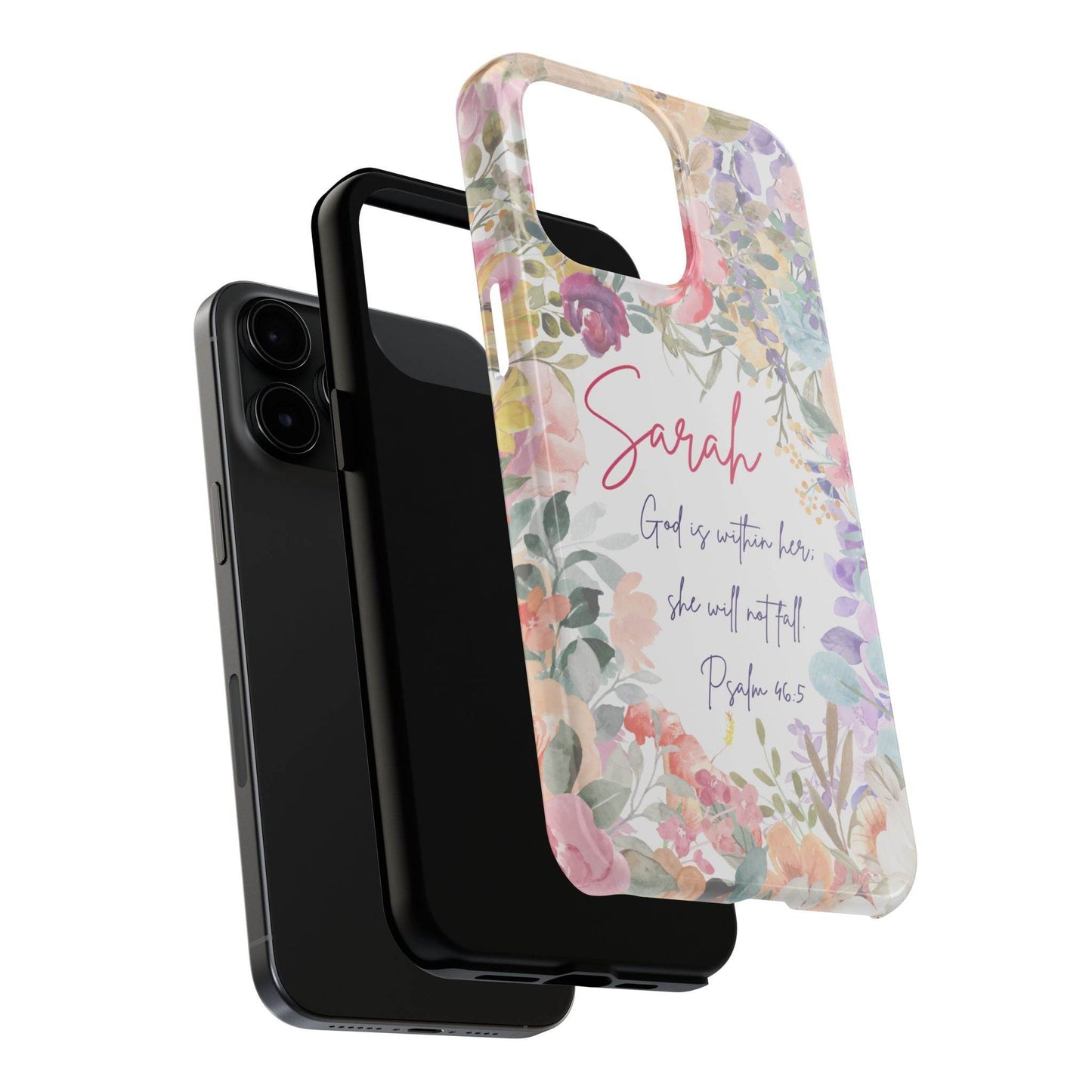 Strength & Beauty in Bloom Phone Case – Christian Scripture Design - Harmony + Hope