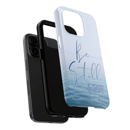 Stillness & Strength Phone Case – Psalm 46:10 Scripture Design - Harmony + Hope