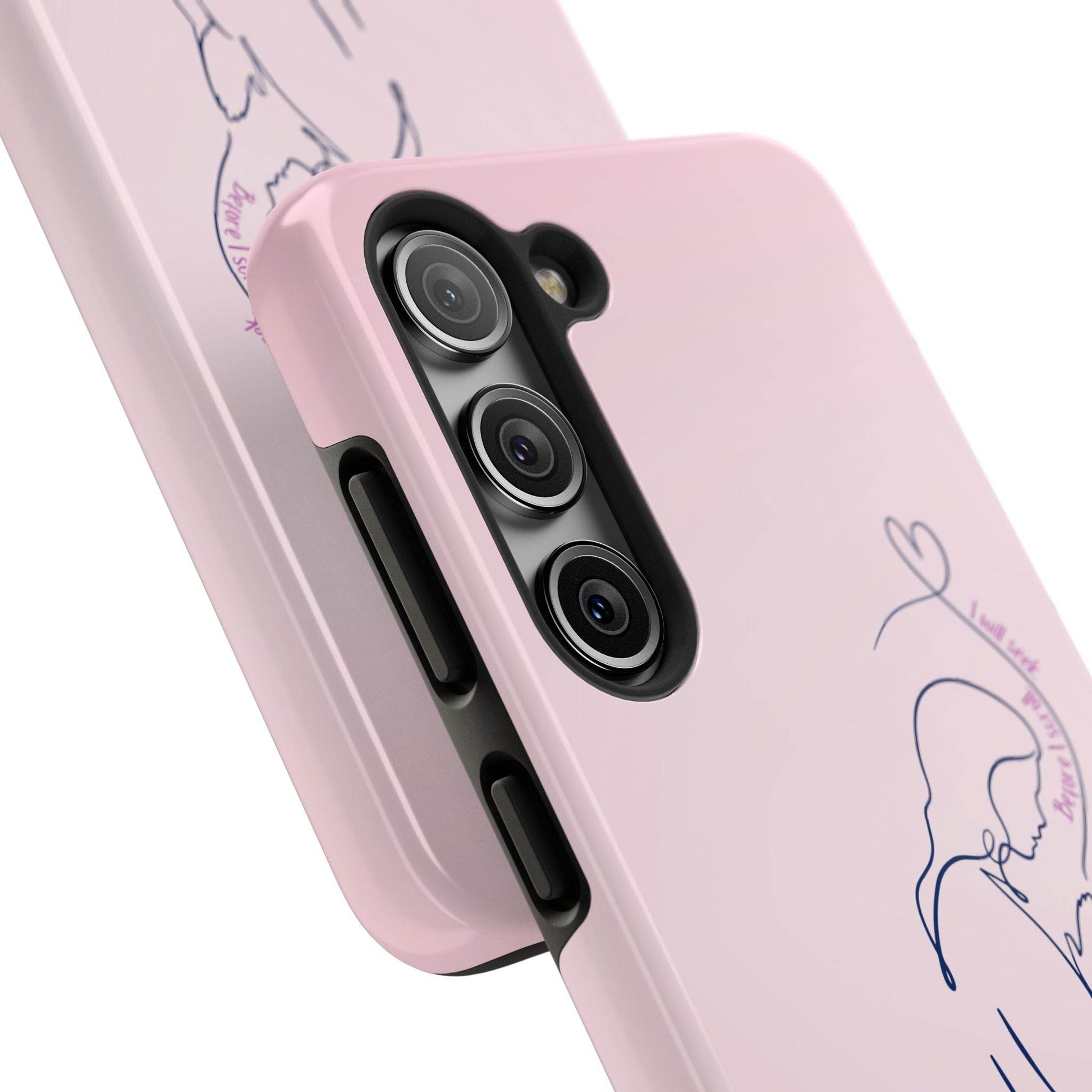 Before I Scroll, I Will Seek Phone Case – Light Pink Christian Cover - Harmony + Hope