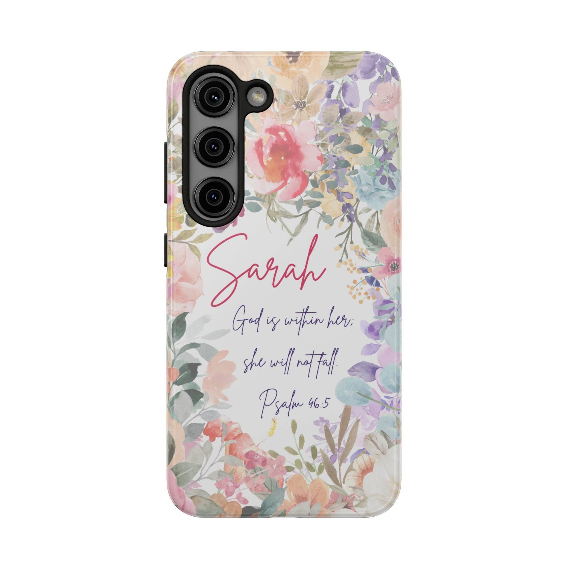 Strength & Beauty in Bloom Phone Case – Christian Scripture Design - Harmony + Hope