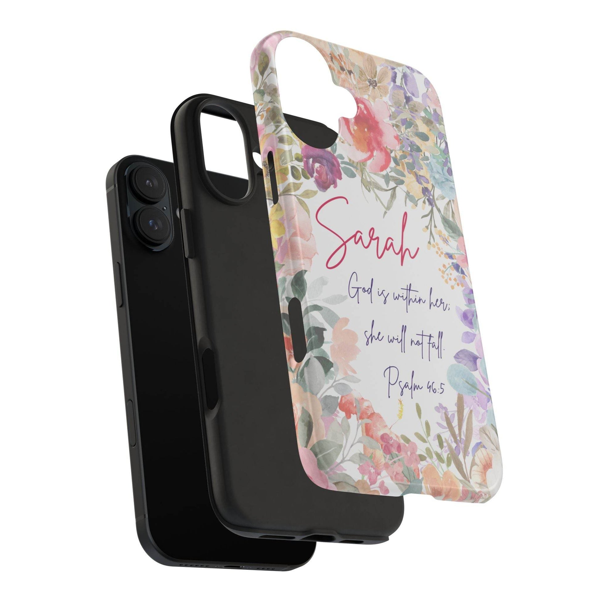 Strength & Beauty in Bloom Phone Case – Christian Scripture Design - Harmony + Hope