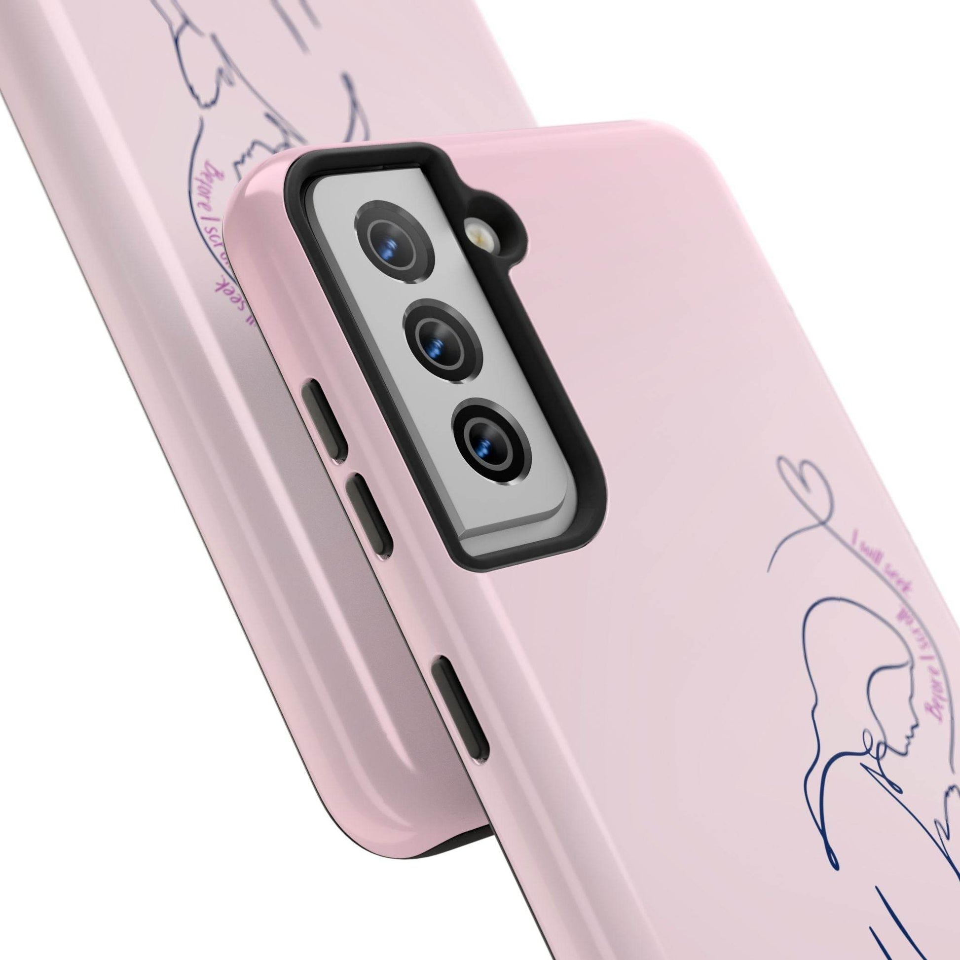 Before I Scroll, I Will Seek Phone Case – Light Pink Christian Cover - Harmony + Hope