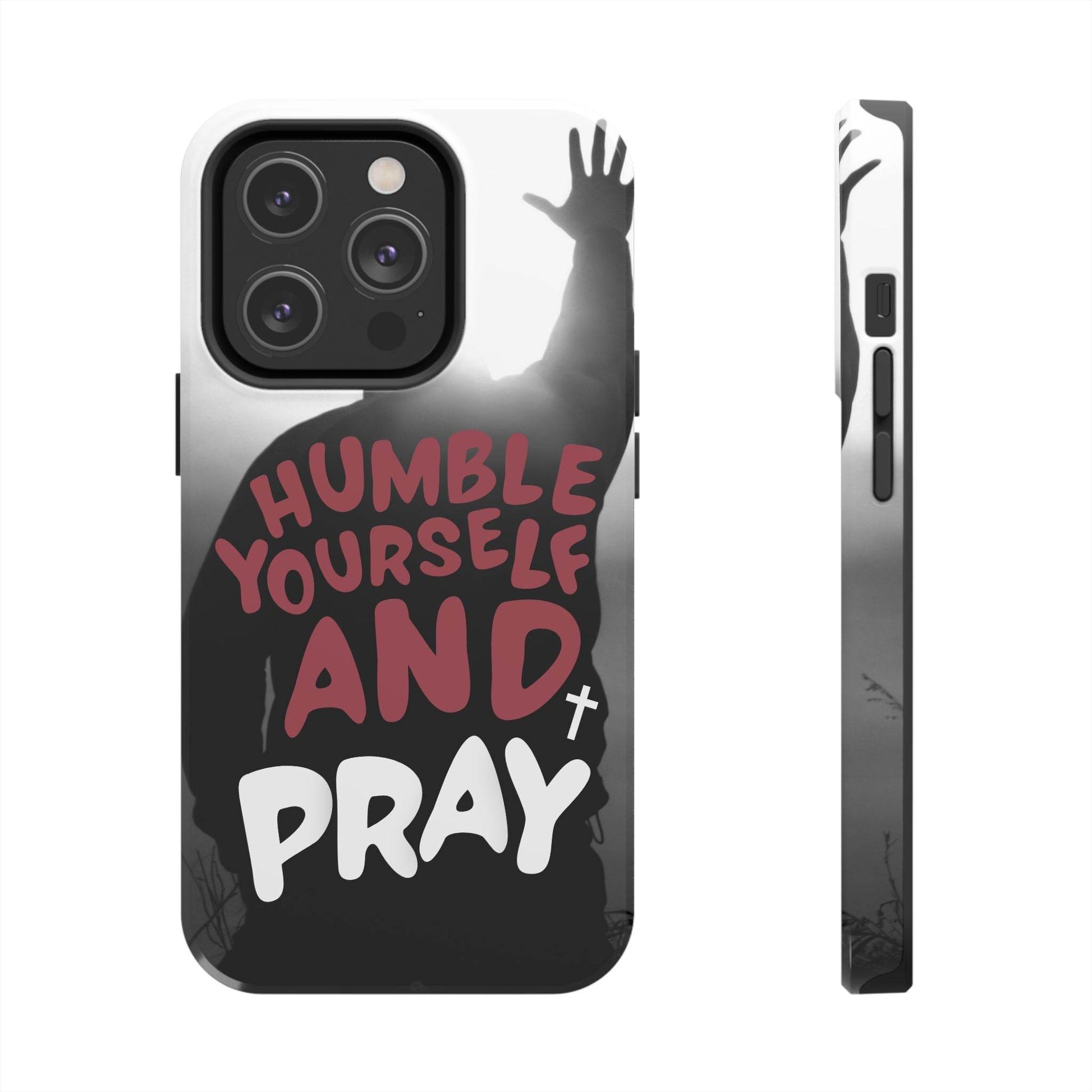 Humble Yourself and Pray Phone Case – Red Statement of Faith - Harmony + Hope