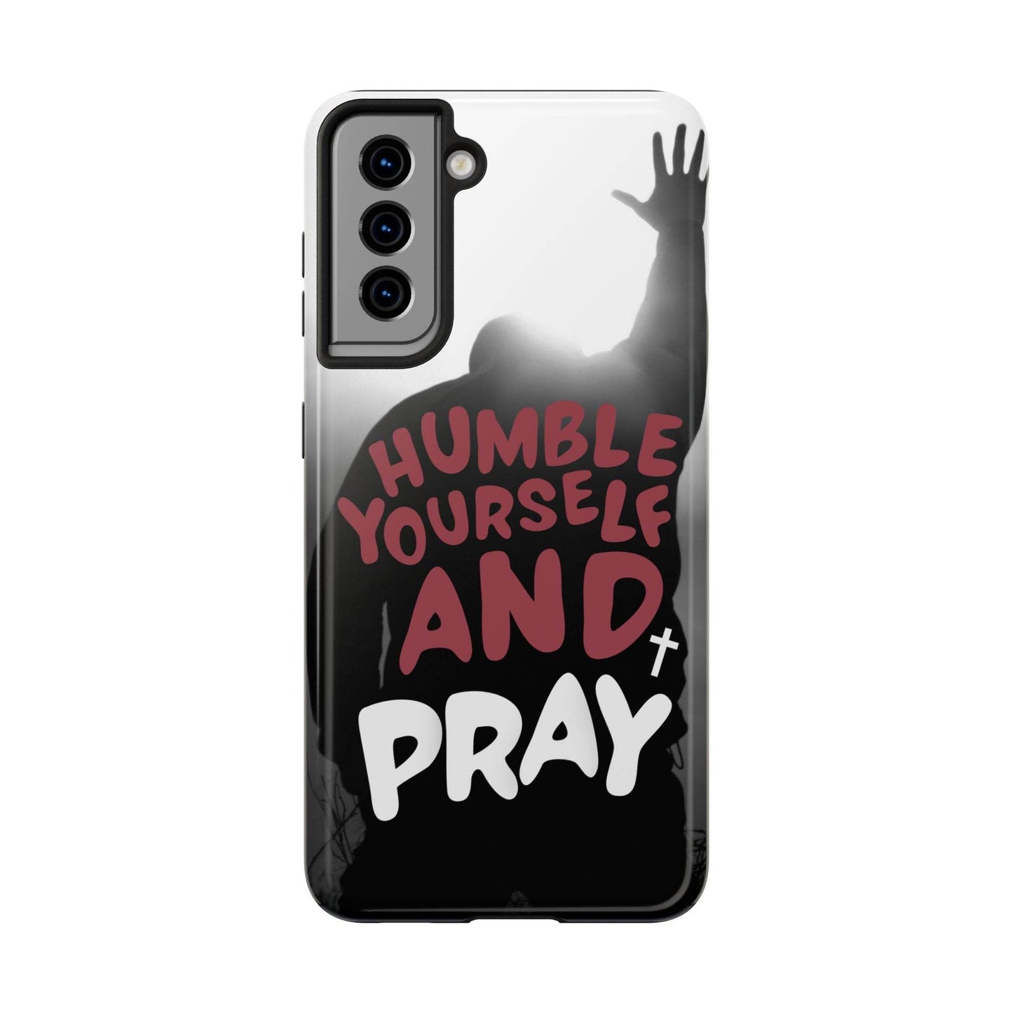 Humble Yourself and Pray Phone Case – Red Statement of Faith - Harmony + Hope