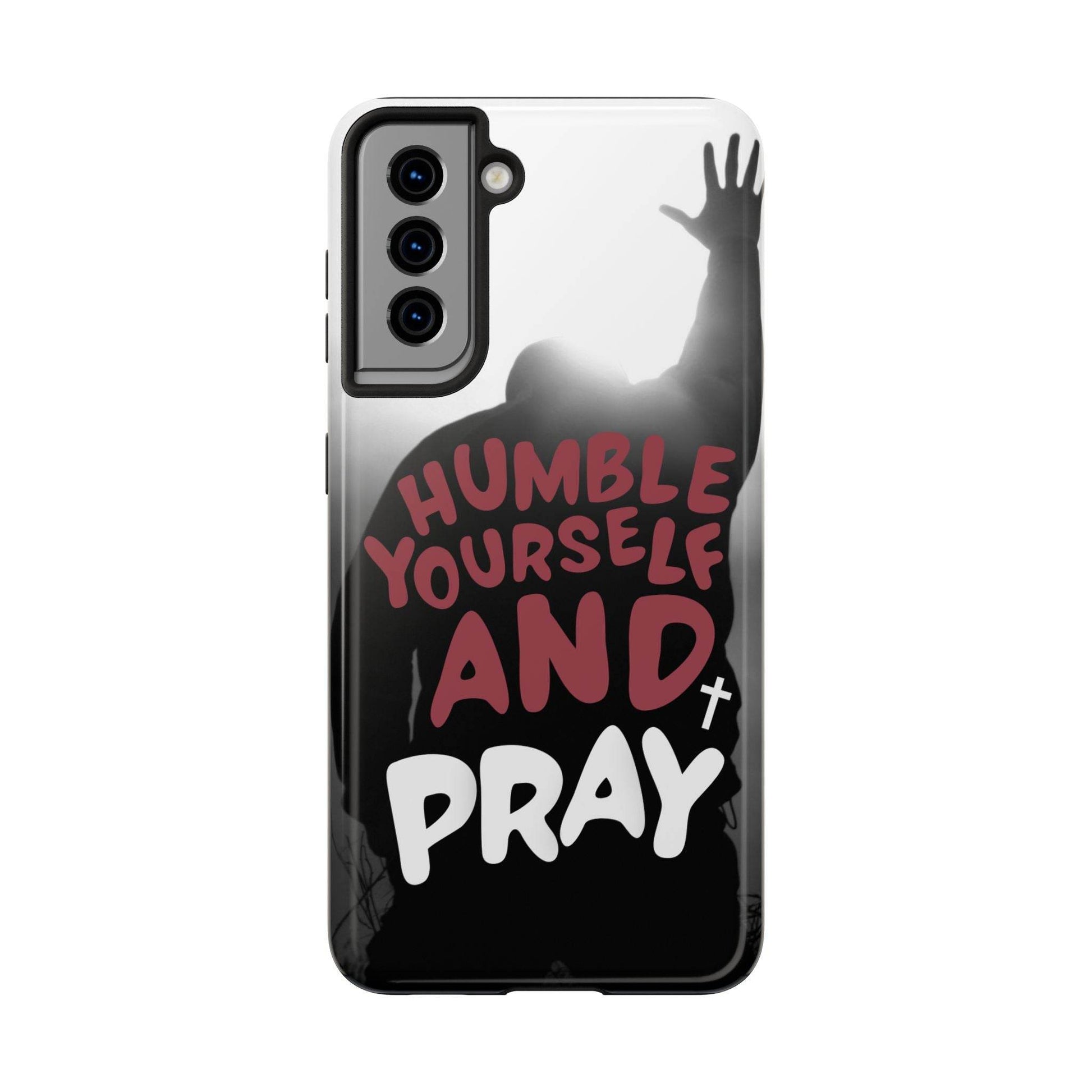 Humble Yourself and Pray Phone Case – Red Statement of Faith - Harmony + Hope