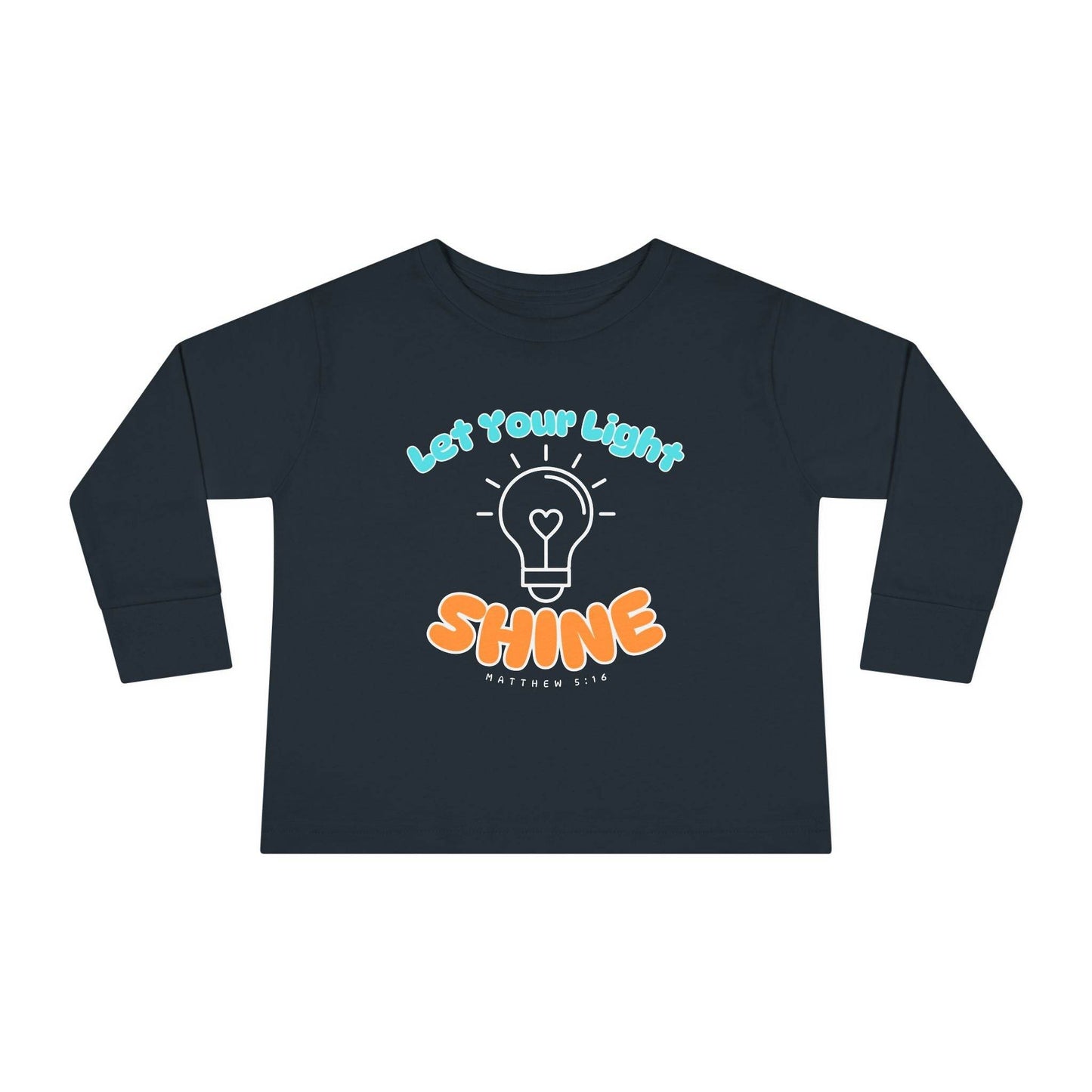 Let Your Light Shine – Kids' Long Sleeve Tee (Matthew 5:16) - Harmony + Hope