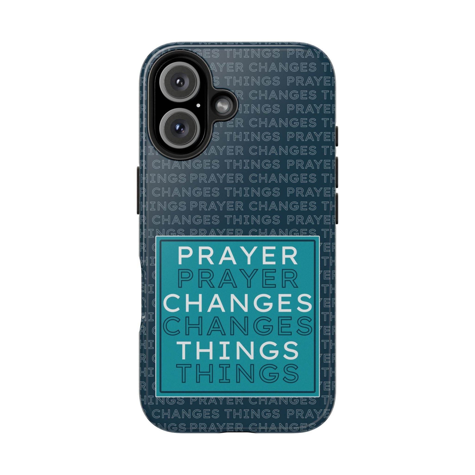 Prayer Changes Things Phone Case – Navy Blue Faith Design - Harmony + Hope