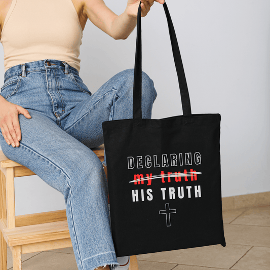 Declaring His Truth Canvas Tote Bag – Christian Statement of Faith - Harmony + Hope