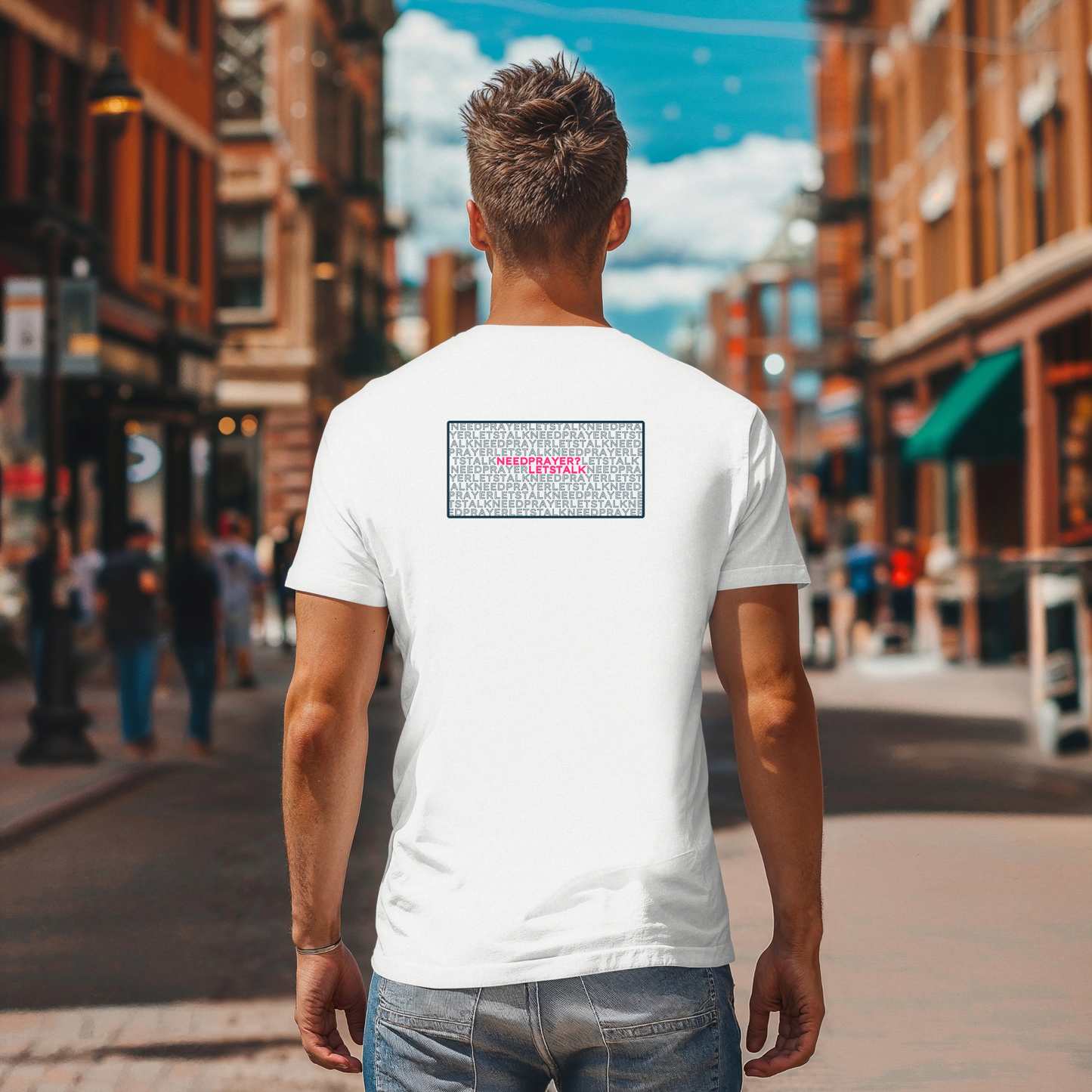 Word Cloud Design "Prayer Changes Things" - Inspirational Unisex T-Shirt